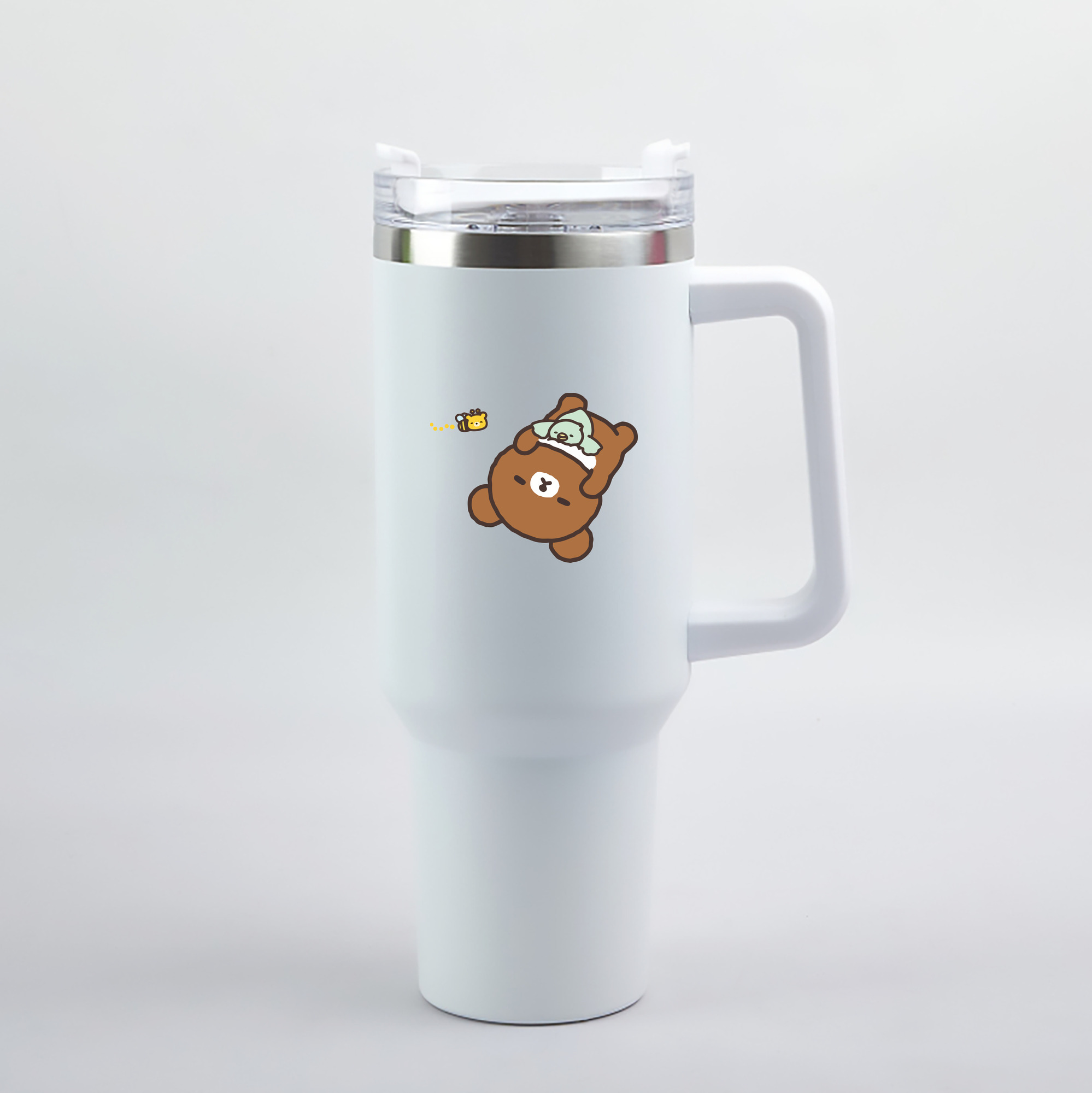 （画像用） リラックマ リラックマ キイロイトリ Rilakkuma Korilakkuma Kiiroitori 1200mL車用タンブラー（カラープリント）