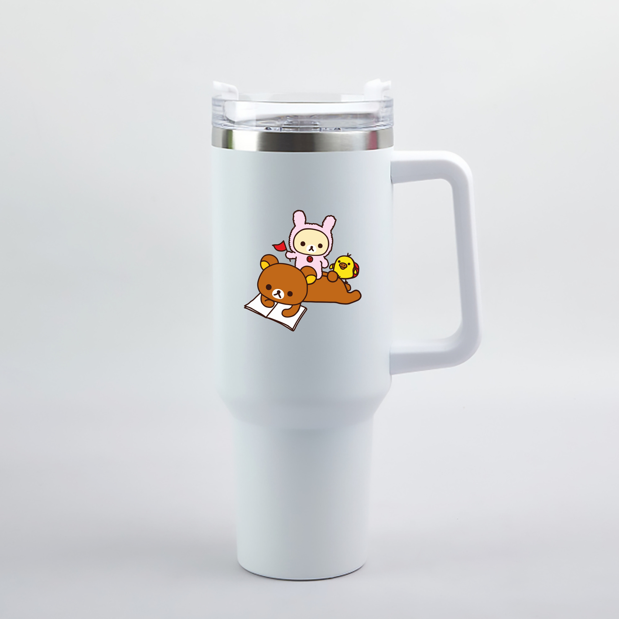 （画像用） リラックマ リラックマ キイロイトリ Rilakkuma Korilakkuma Kiiroitori 1200mL車用タンブラー（カラープリント）