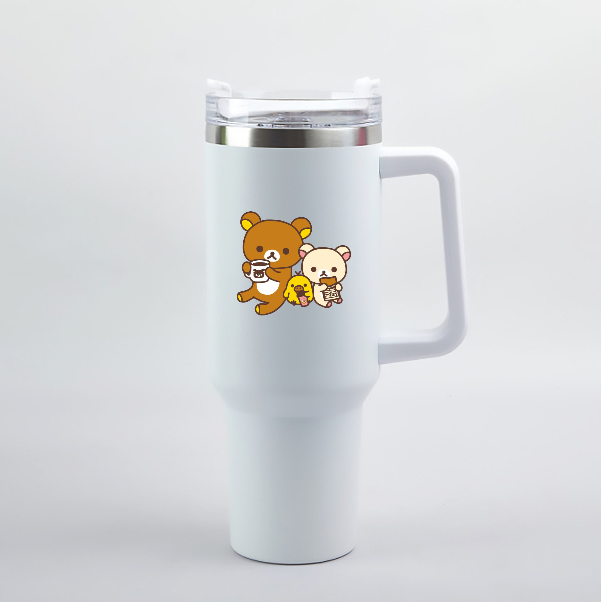 （画像用） リラックマ リラックマ キイロイトリ Rilakkuma Korilakkuma Kiiroitori 1200mL車用タンブラー（カラープリント）