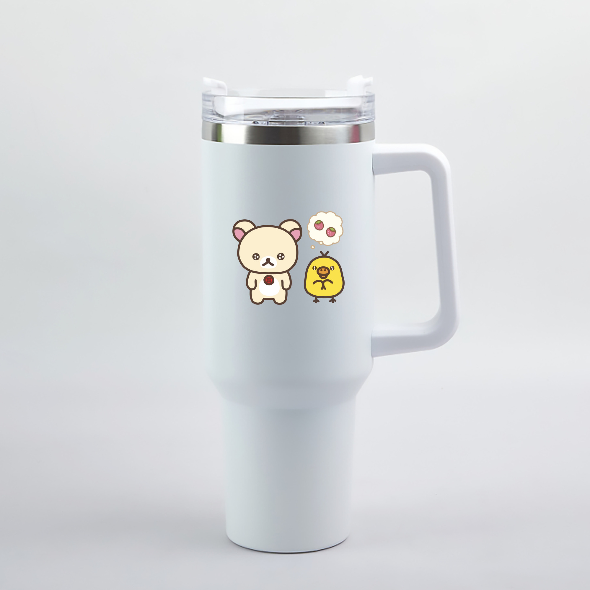 （画像用） リラックマ リラックマ キイロイトリ Rilakkuma Korilakkuma Kiiroitori 1200mL車用タンブラー（カラープリント）