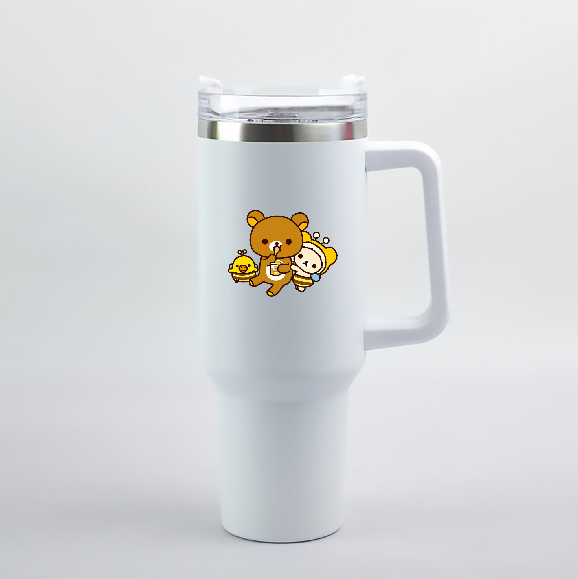 （画像用） リラックマ リラックマ キイロイトリ Rilakkuma Korilakkuma Kiiroitori 1200mL車用タンブラー（カラープリント）