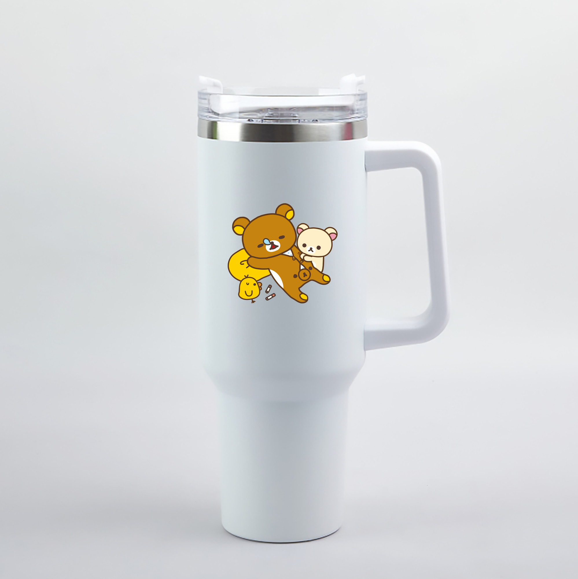 （画像用） リラックマ リラックマ キイロイトリ Rilakkuma Korilakkuma Kiiroitori 1200mL車用タンブラー（カラープリント）
