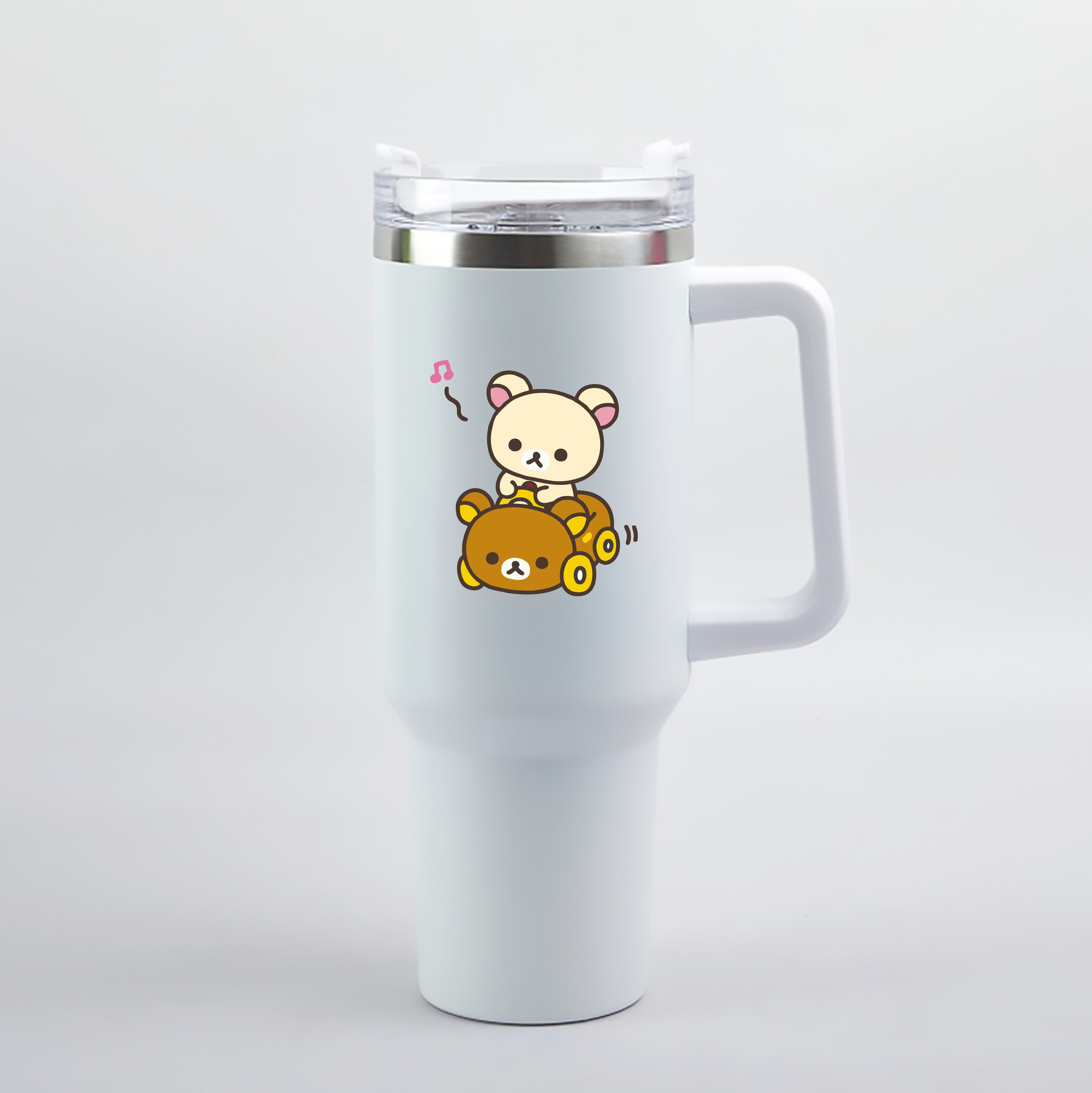 （画像用） リラックマ リラックマ キイロイトリ Rilakkuma Korilakkuma Kiiroitori 1200mL車用タンブラー（カラープリント）