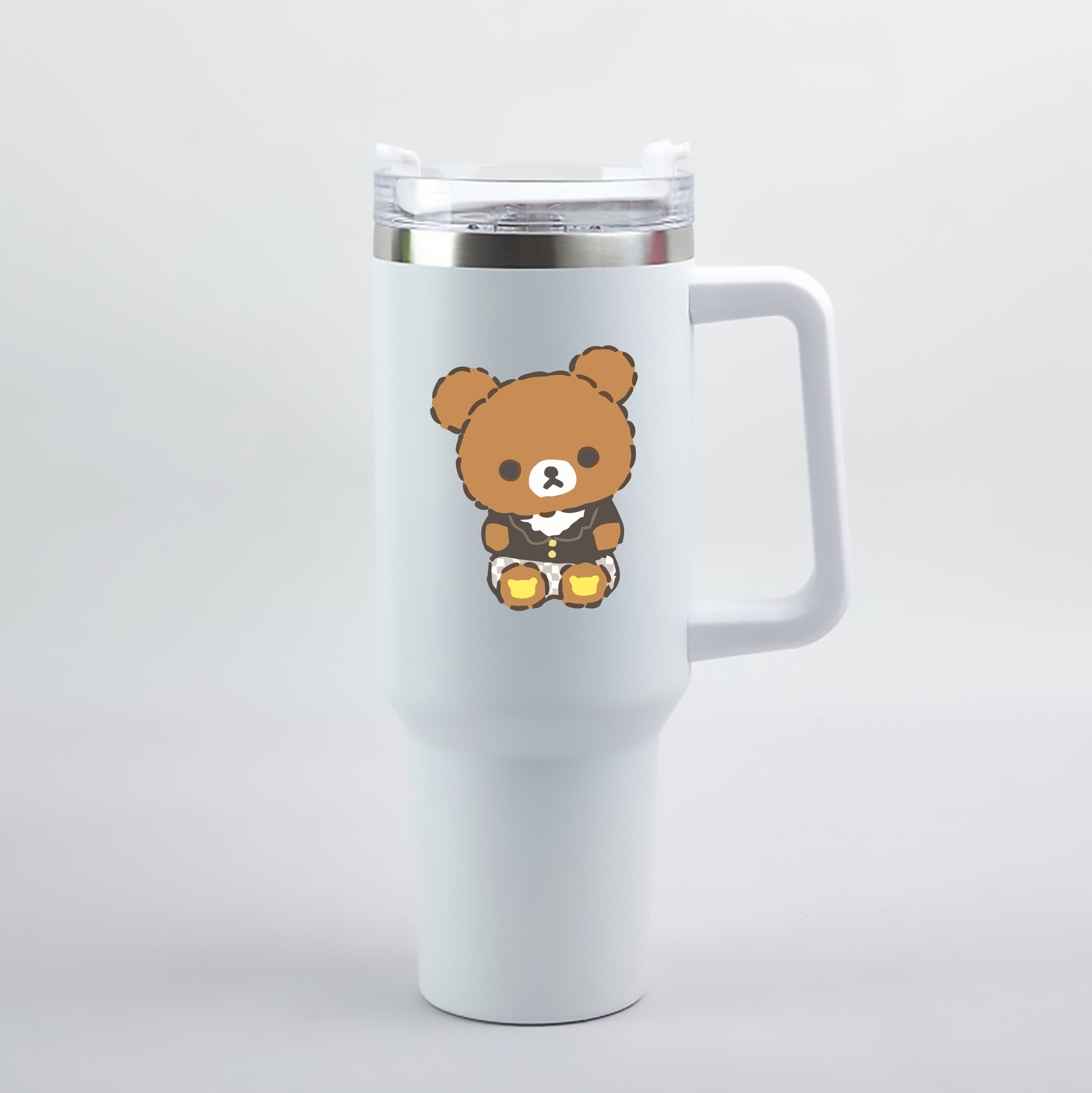 （画像用） リラックマ リラックマ キイロイトリ Rilakkuma Korilakkuma Kiiroitori 1200mL車用タンブラー（カラープリント）