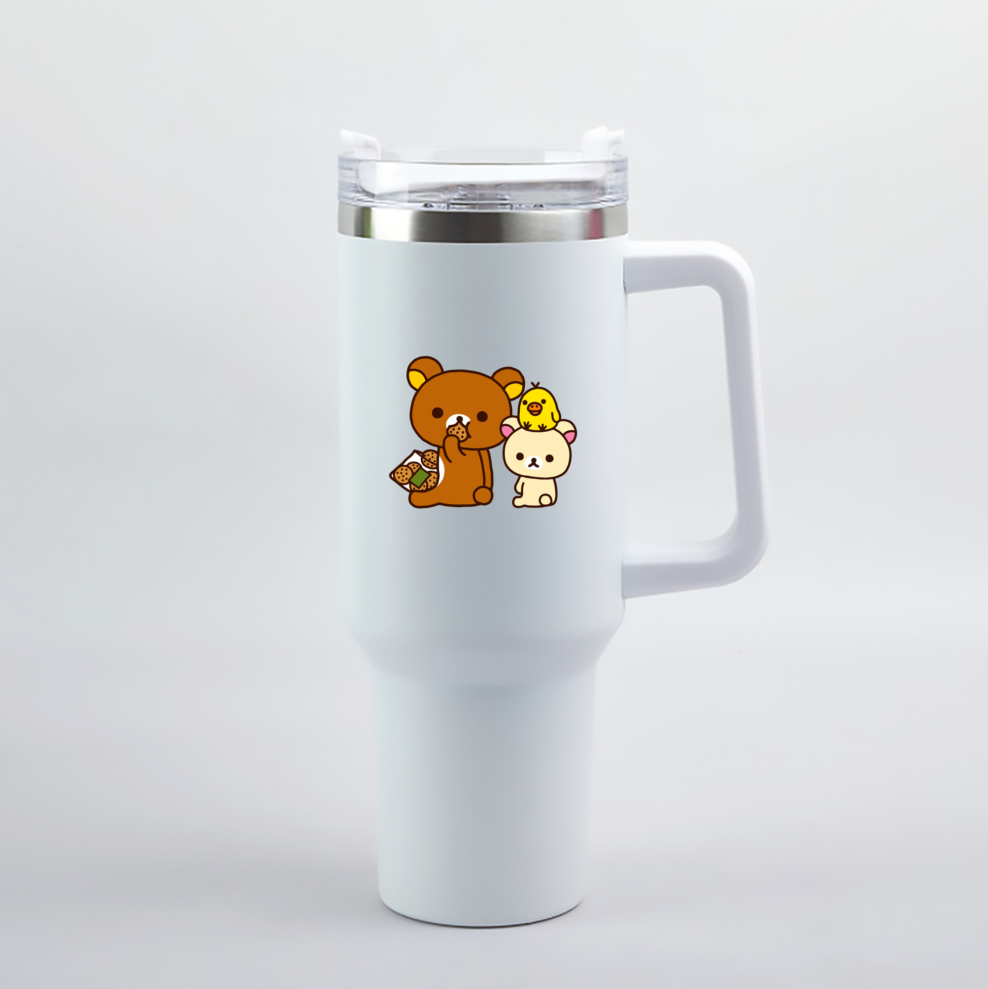 （画像用） リラックマ リラックマ キイロイトリ Rilakkuma Korilakkuma Kiiroitori 1200mL車用タンブラー（カラープリント）