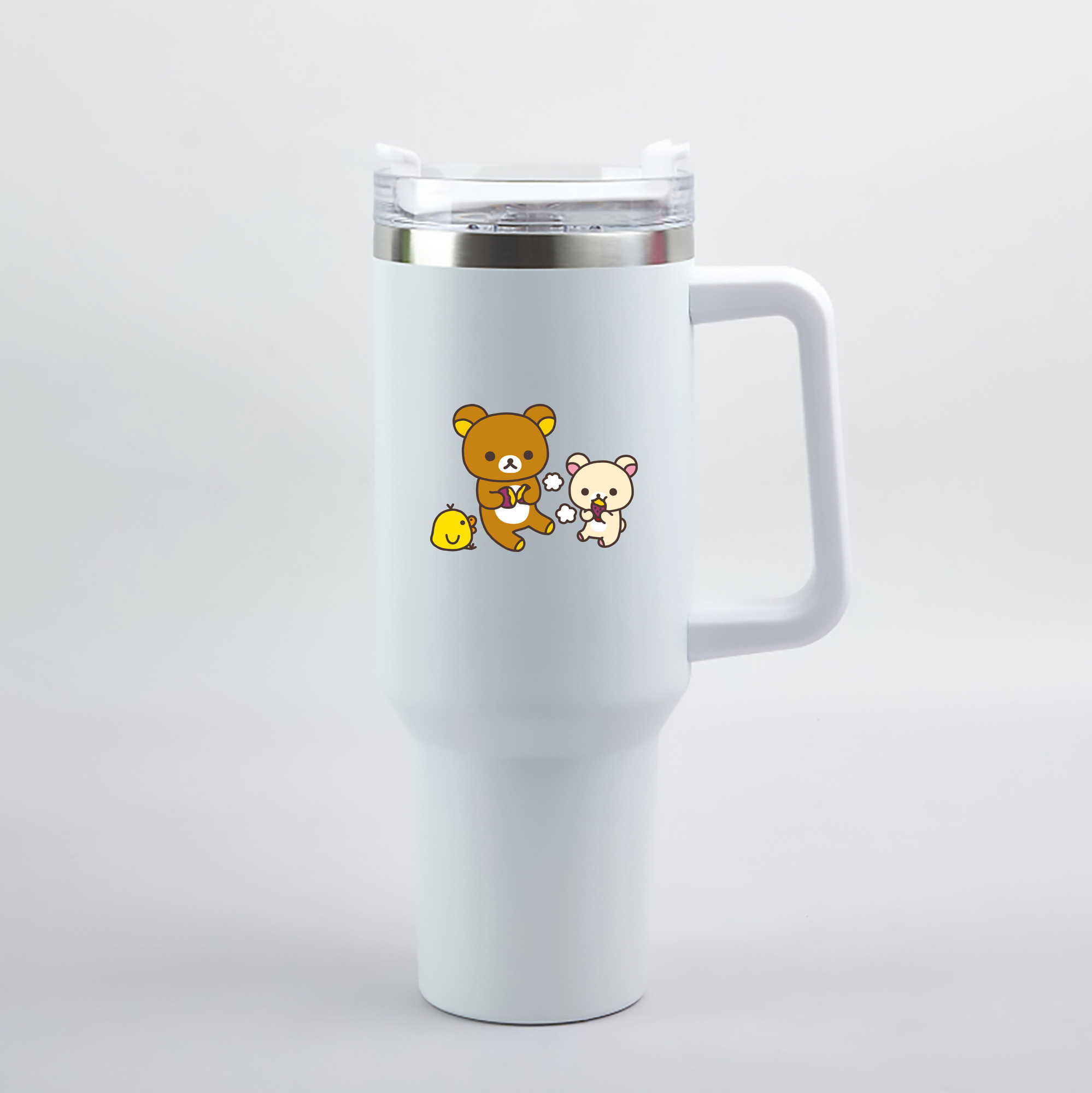 （画像用） リラックマ リラックマ キイロイトリ Rilakkuma Korilakkuma Kiiroitori 1200mL車用タンブラー（カラープリント）