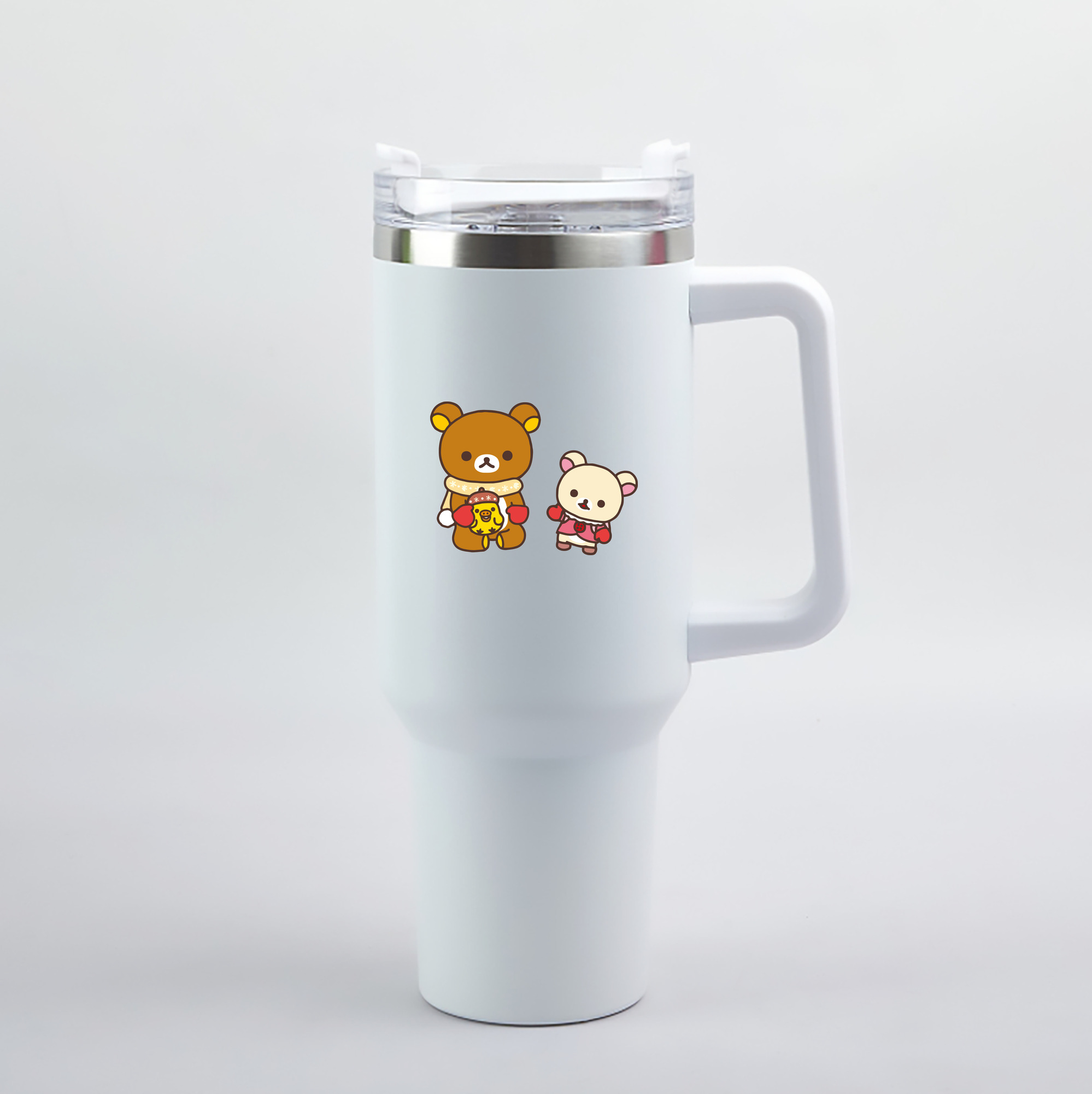 （画像用） リラックマ リラックマ キイロイトリ Rilakkuma Korilakkuma Kiiroitori 1200mL車用タンブラー（カラープリント）