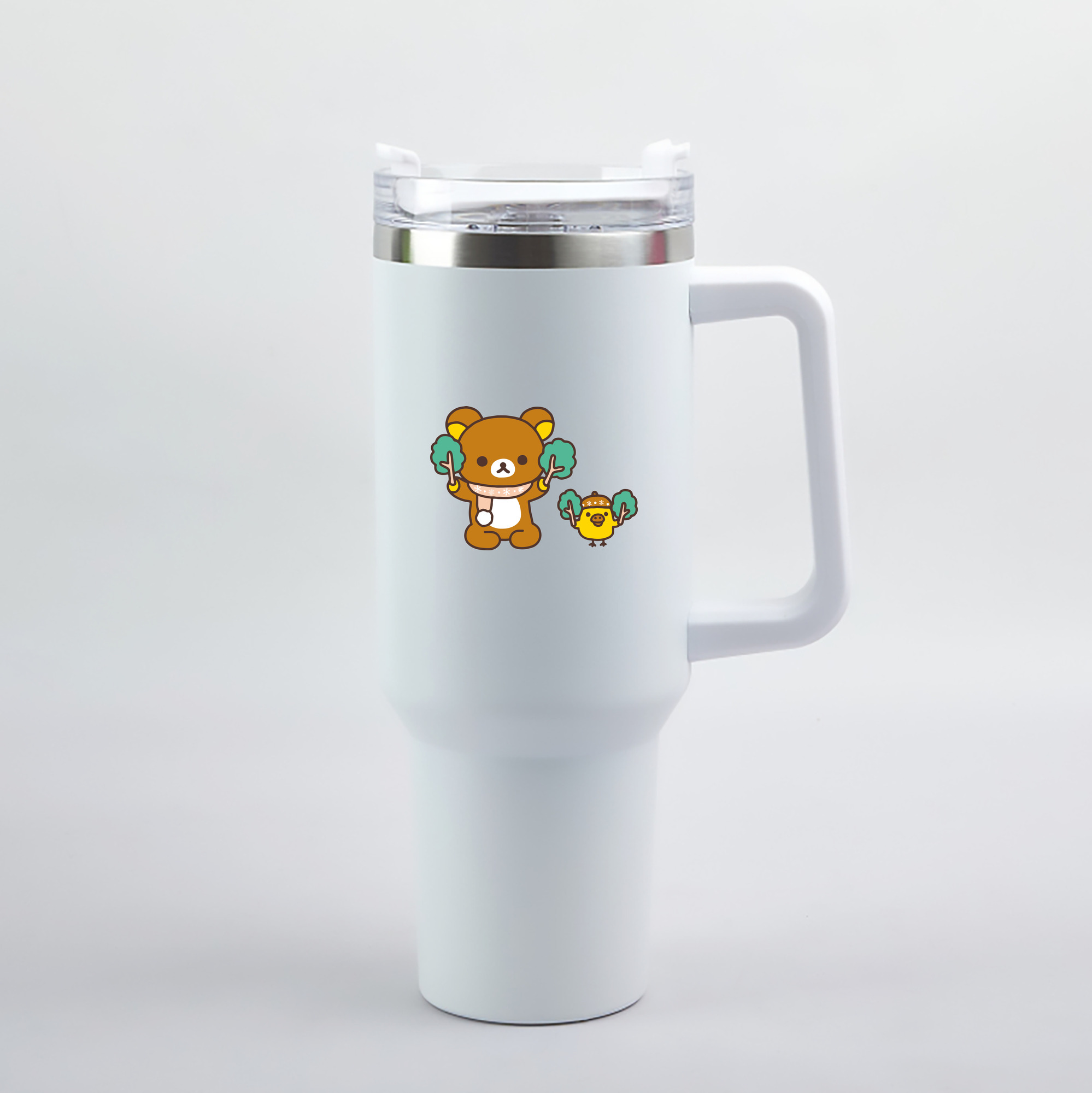 （画像用） リラックマ リラックマ キイロイトリ Rilakkuma Korilakkuma Kiiroitori 1200mL車用タンブラー（カラープリント）