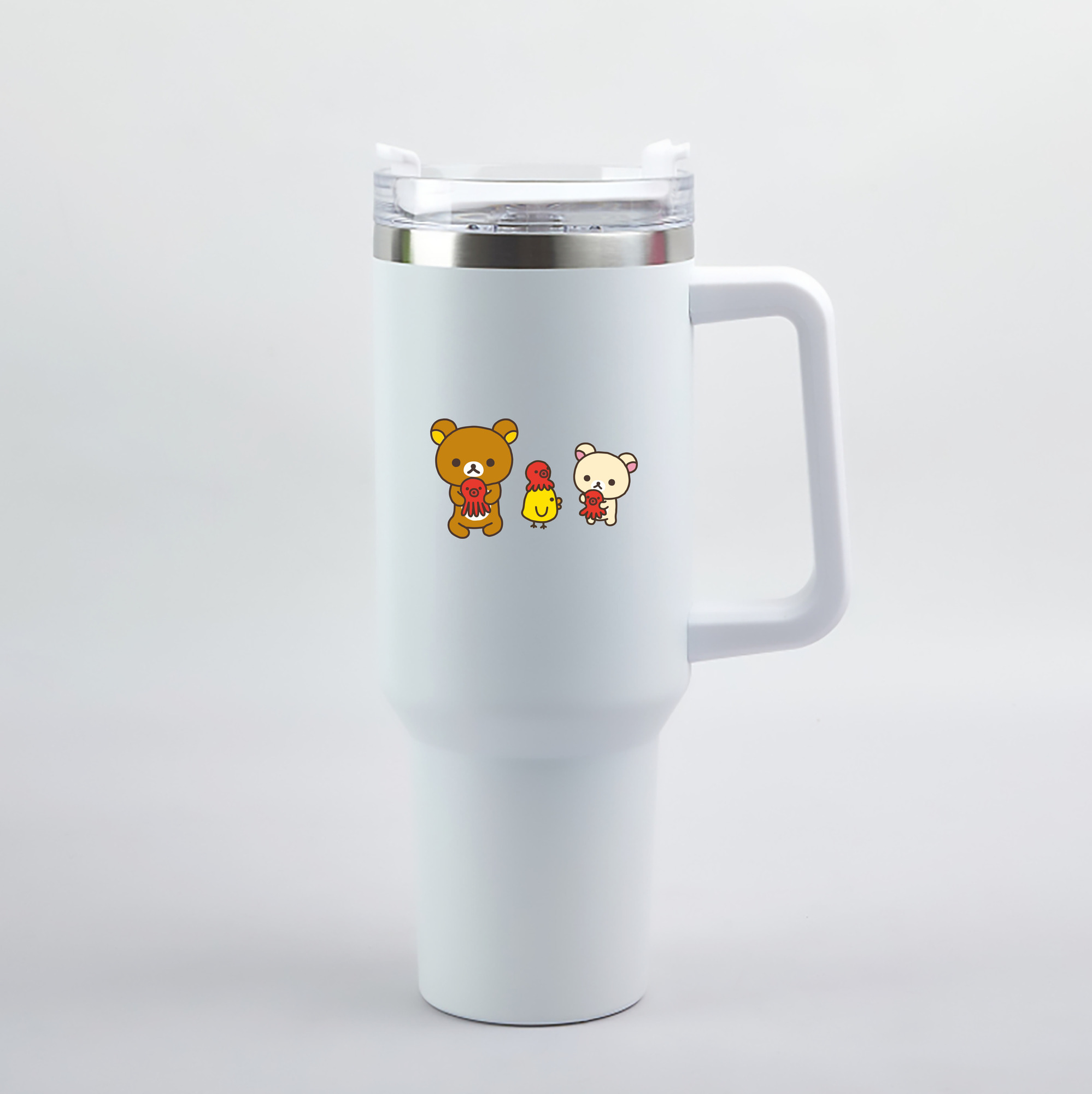 （画像用） リラックマ リラックマ キイロイトリ Rilakkuma Korilakkuma Kiiroitori 1200mL車用タンブラー（カラープリント）