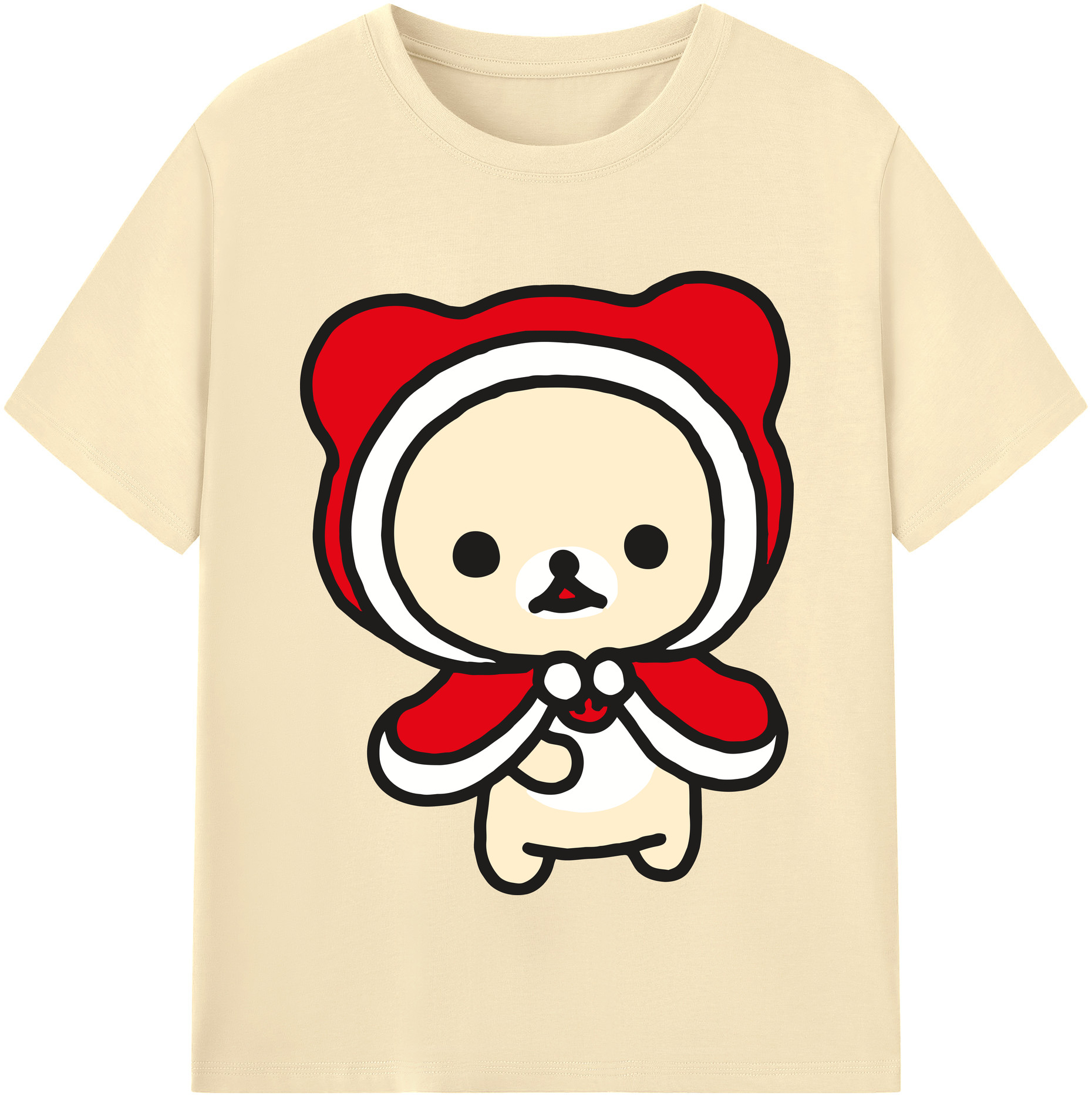 （画像用） リラックマ リラックマ キイロイトリ Rilakkuma Korilakkuma Kiiroitori 綿100％半袖Tシャツ（フロントプリント）