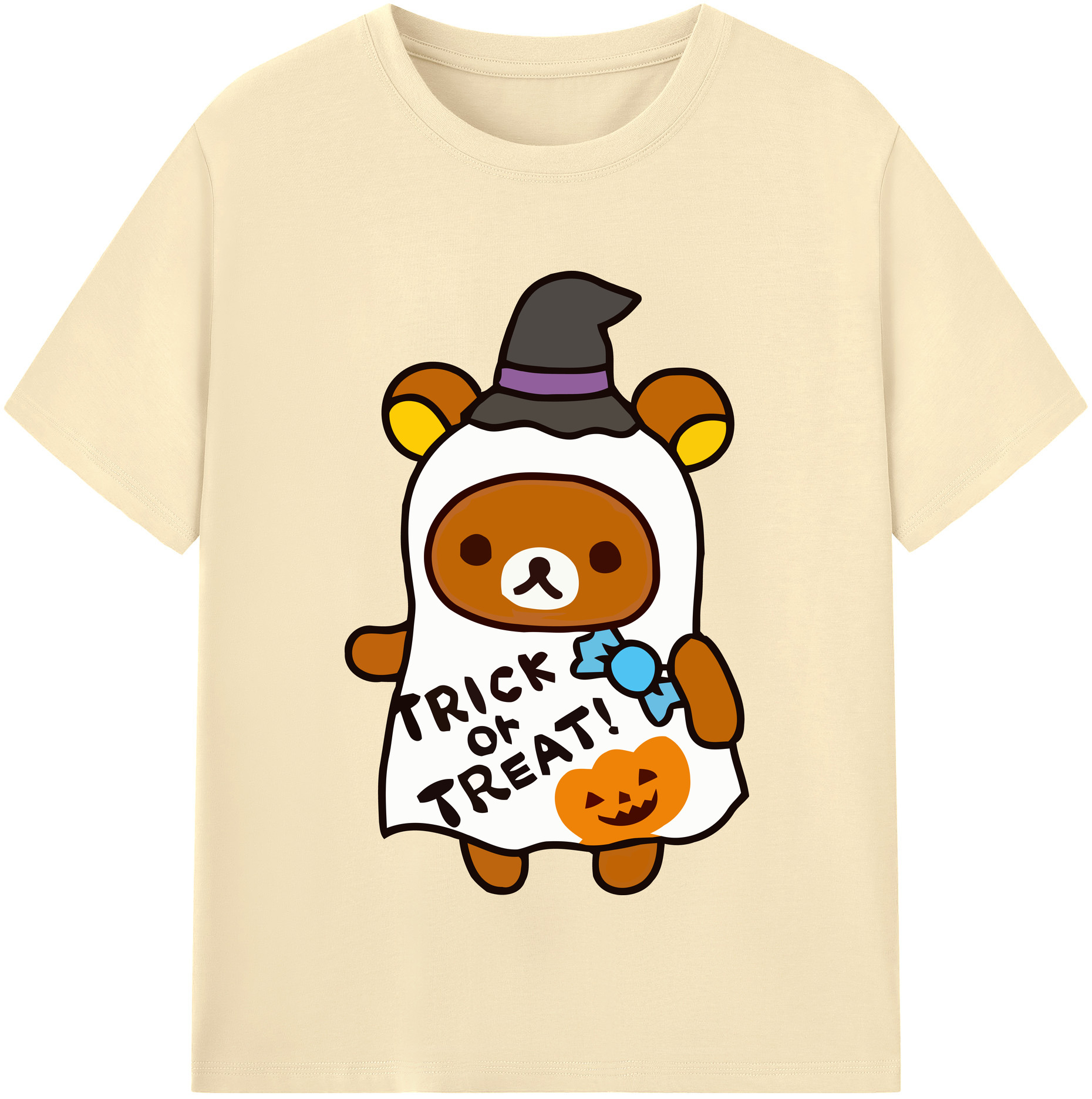 （画像用） リラックマ リラックマ キイロイトリ Rilakkuma Korilakkuma Kiiroitori 綿100％半袖Tシャツ（フロントプリント）