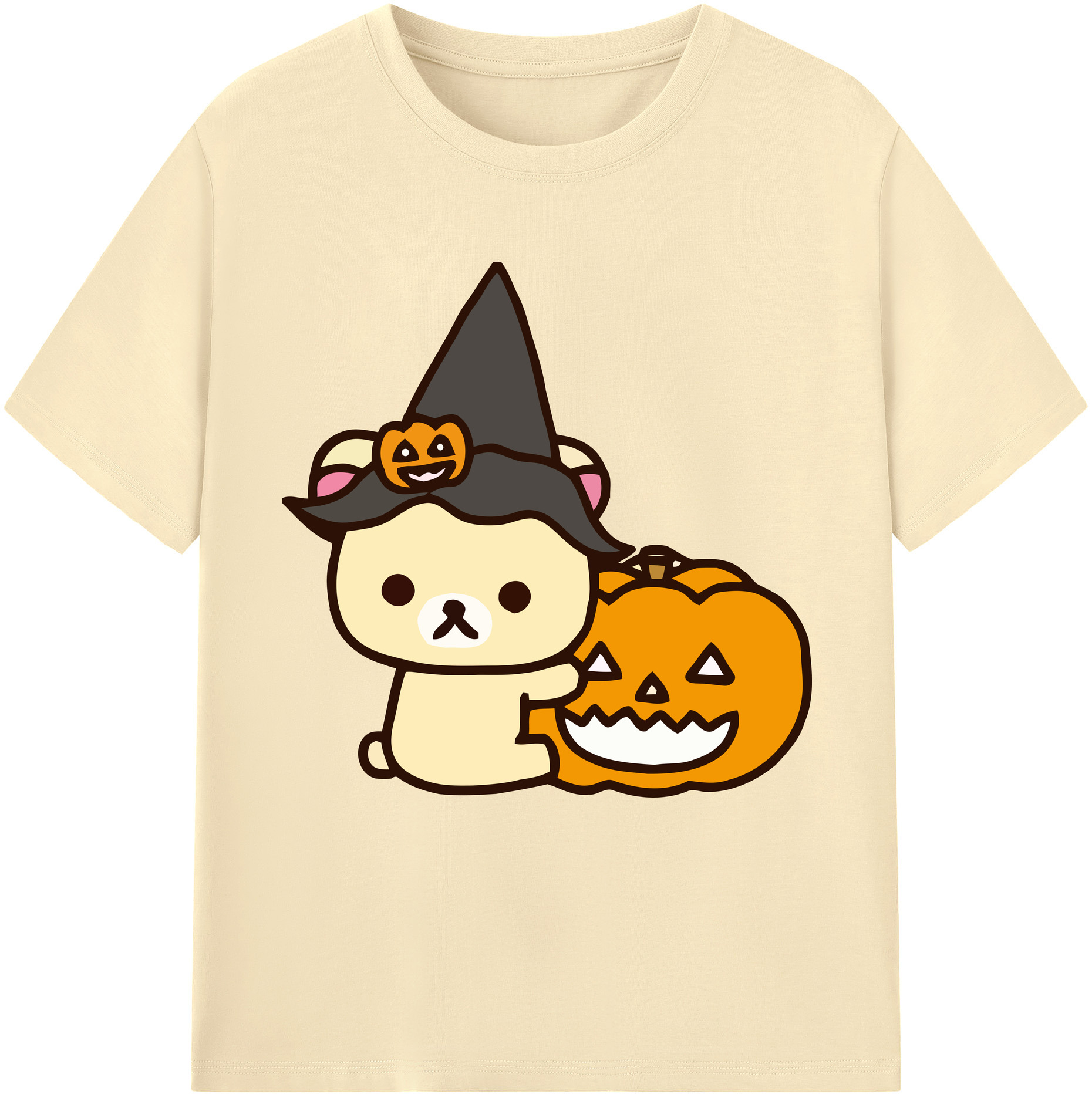 （画像用） リラックマ リラックマ キイロイトリ Rilakkuma Korilakkuma Kiiroitori 綿100％半袖Tシャツ（フロントプリント）