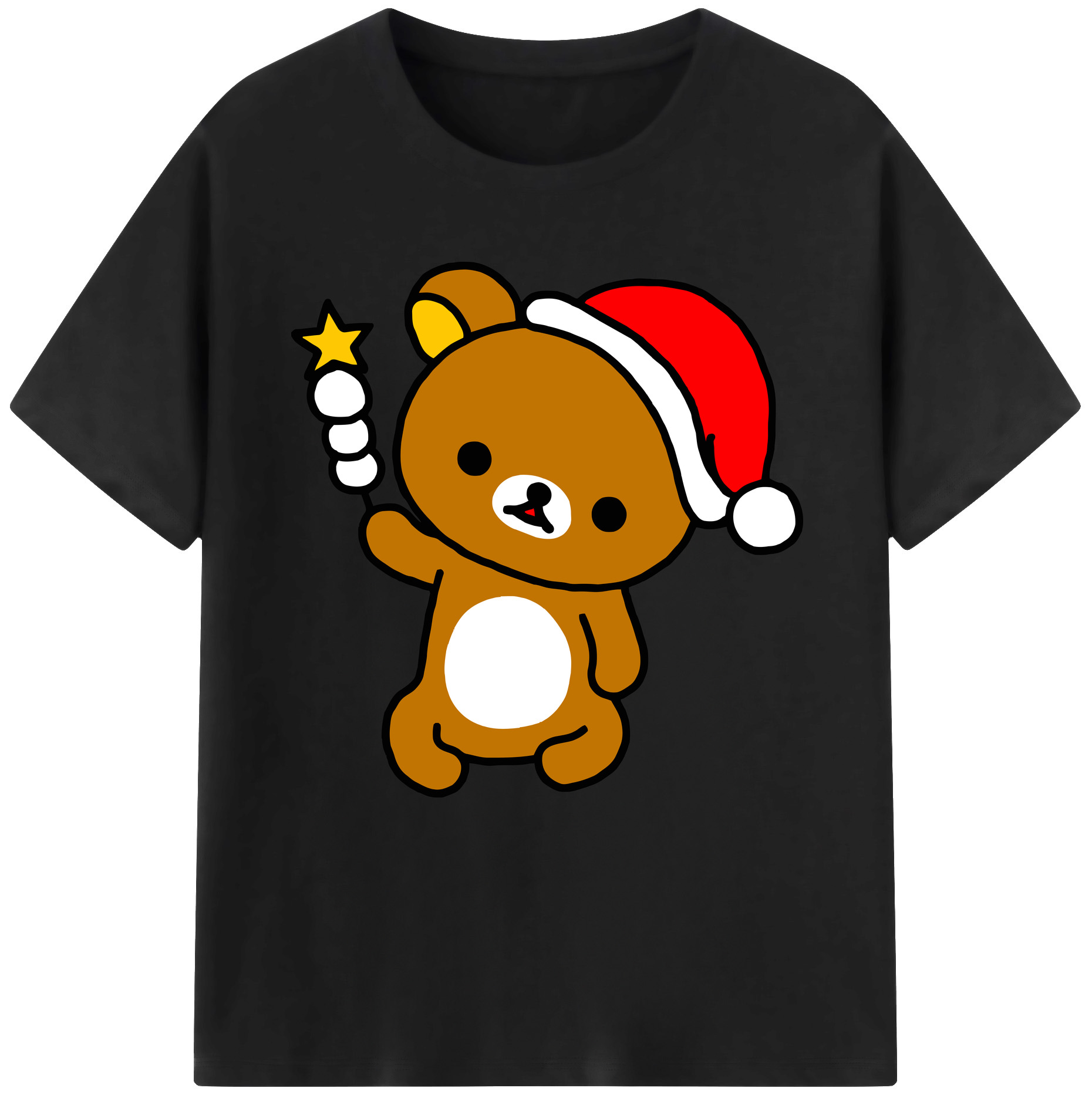 （画像用） リラックマ リラックマ キイロイトリ Rilakkuma Korilakkuma Kiiroitori 綿100％半袖Tシャツ（フロントプリント）