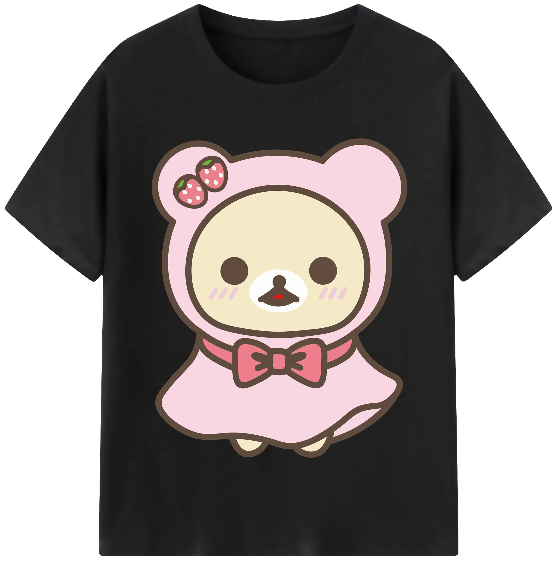 （画像用） リラックマ リラックマ キイロイトリ Rilakkuma Korilakkuma Kiiroitori 綿100％半袖Tシャツ（フロントプリント）