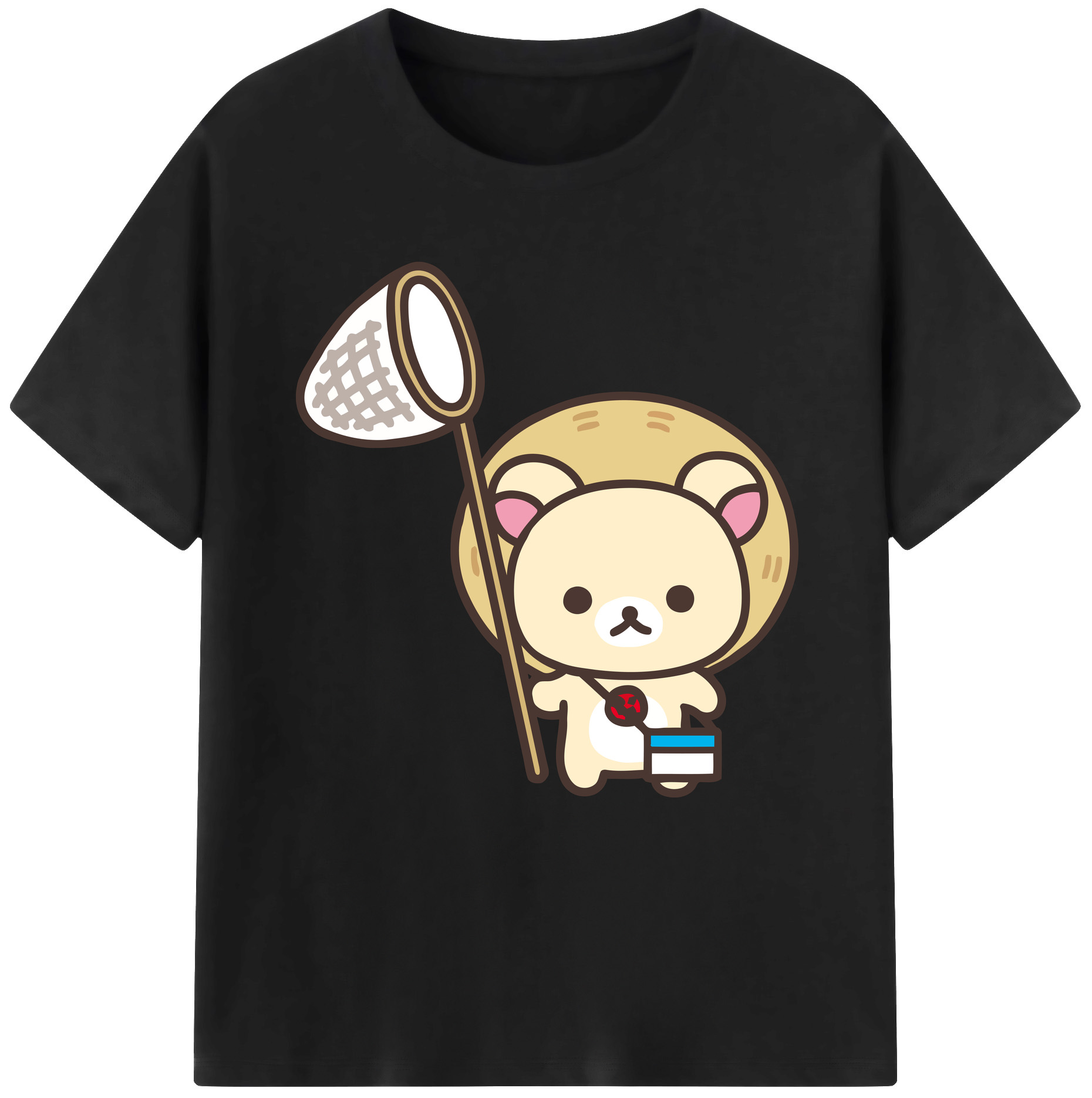 （画像用） リラックマ リラックマ キイロイトリ Rilakkuma Korilakkuma Kiiroitori 綿100％半袖Tシャツ（フロントプリント）
