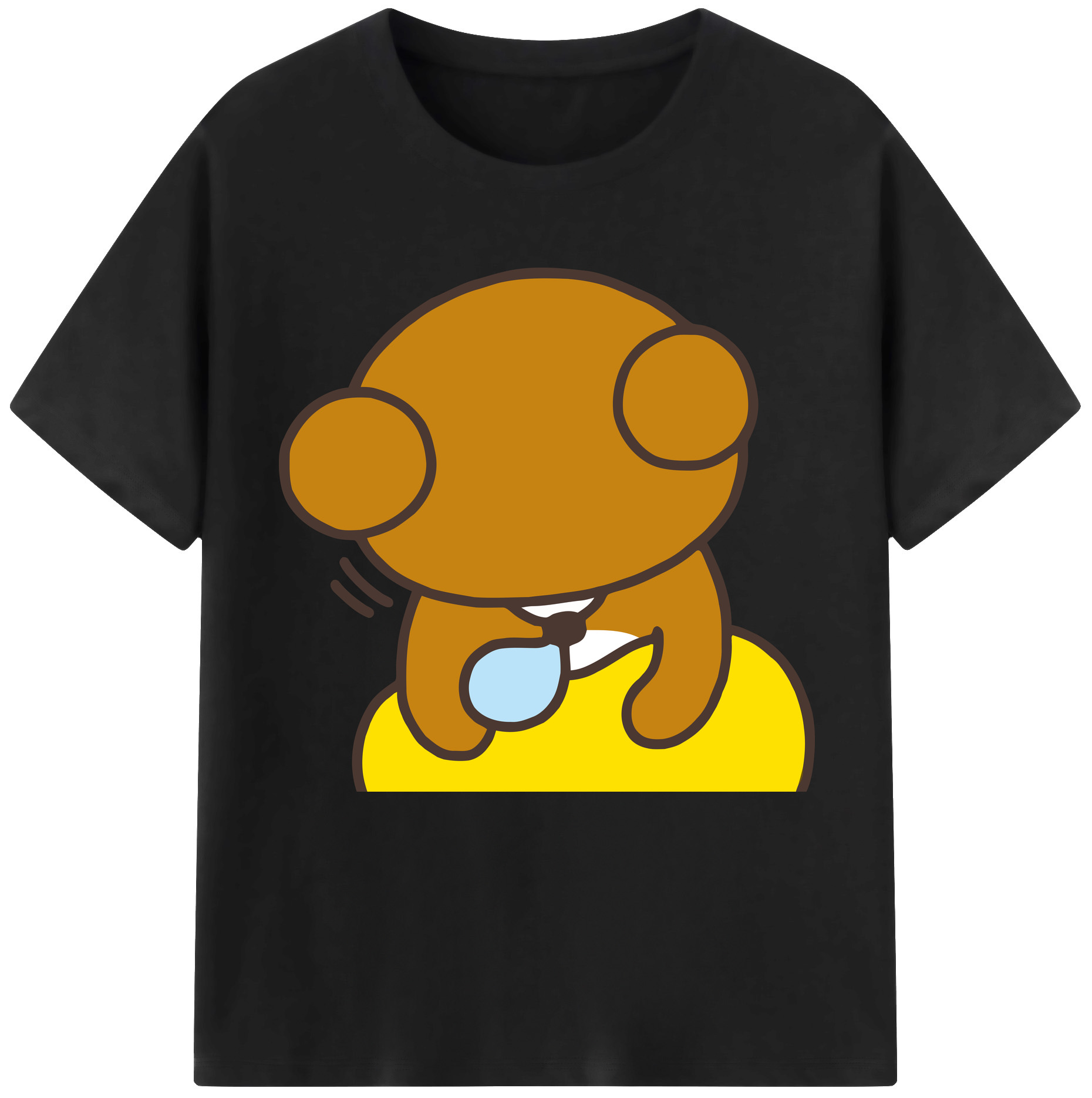 （画像用） リラックマ リラックマ キイロイトリ Rilakkuma Korilakkuma Kiiroitori 綿100％半袖Tシャツ（フロントプリント）