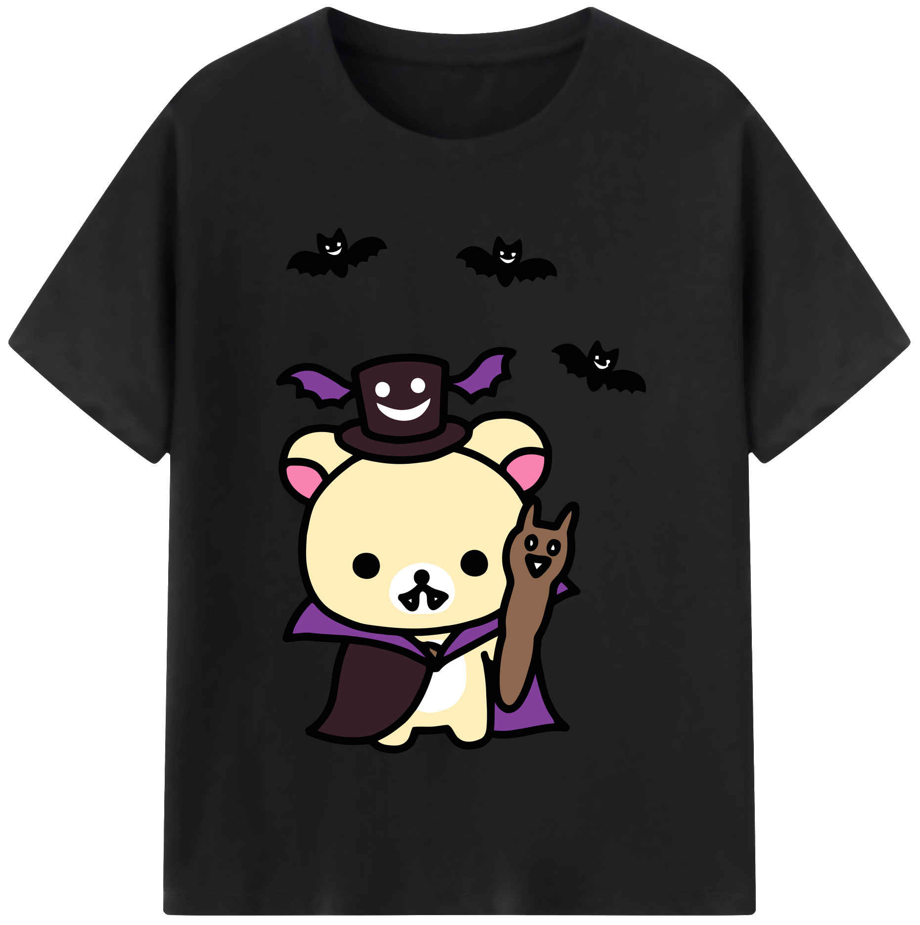 （画像用） リラックマ リラックマ キイロイトリ Rilakkuma Korilakkuma Kiiroitori 綿100％半袖Tシャツ（フロントプリント）