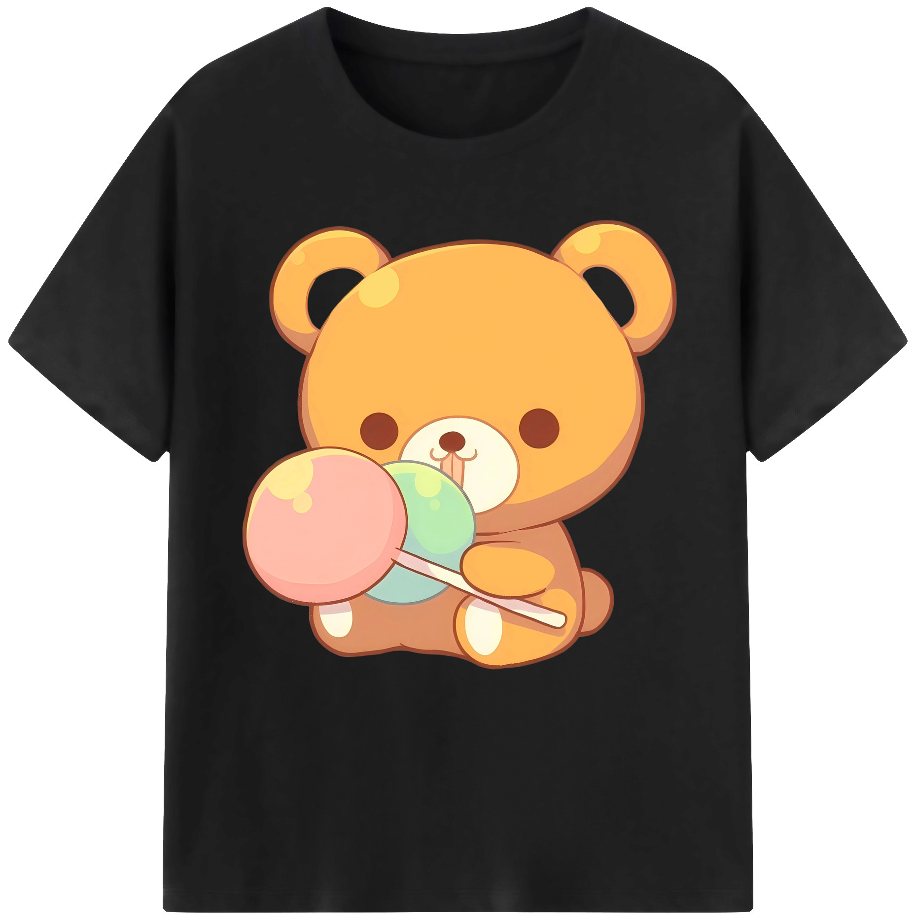 （画像用） リラックマ リラックマ キイロイトリ Rilakkuma Korilakkuma Kiiroitori 綿100％半袖Tシャツ（フロントプリント）