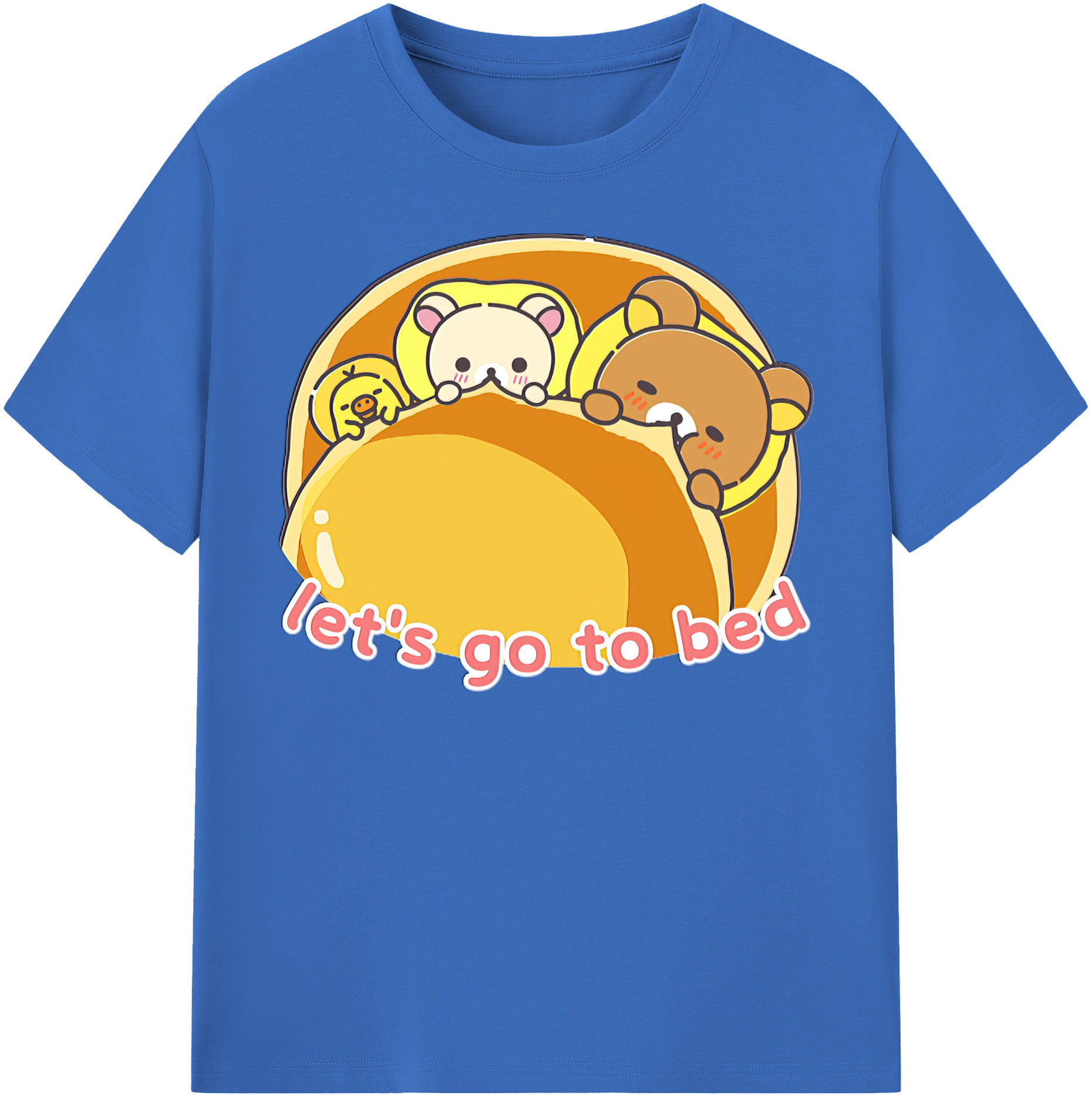 （画像用） リラックマ リラックマ キイロイトリ Rilakkuma Korilakkuma Kiiroitori 綿100％半袖Tシャツ（フロントプリント）