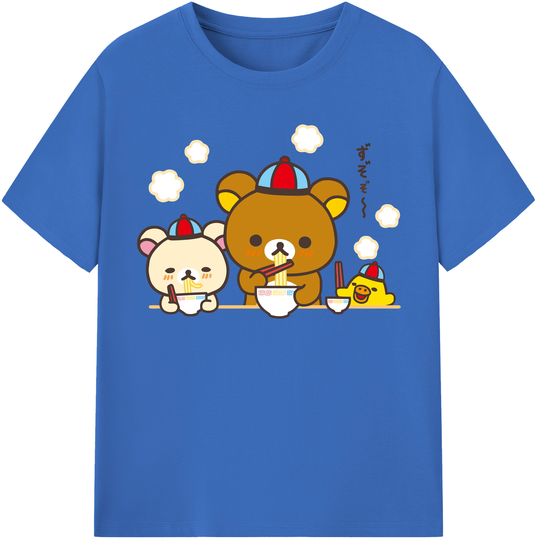 （画像用） リラックマ リラックマ キイロイトリ Rilakkuma Korilakkuma Kiiroitori 綿100％半袖Tシャツ（フロントプリント）