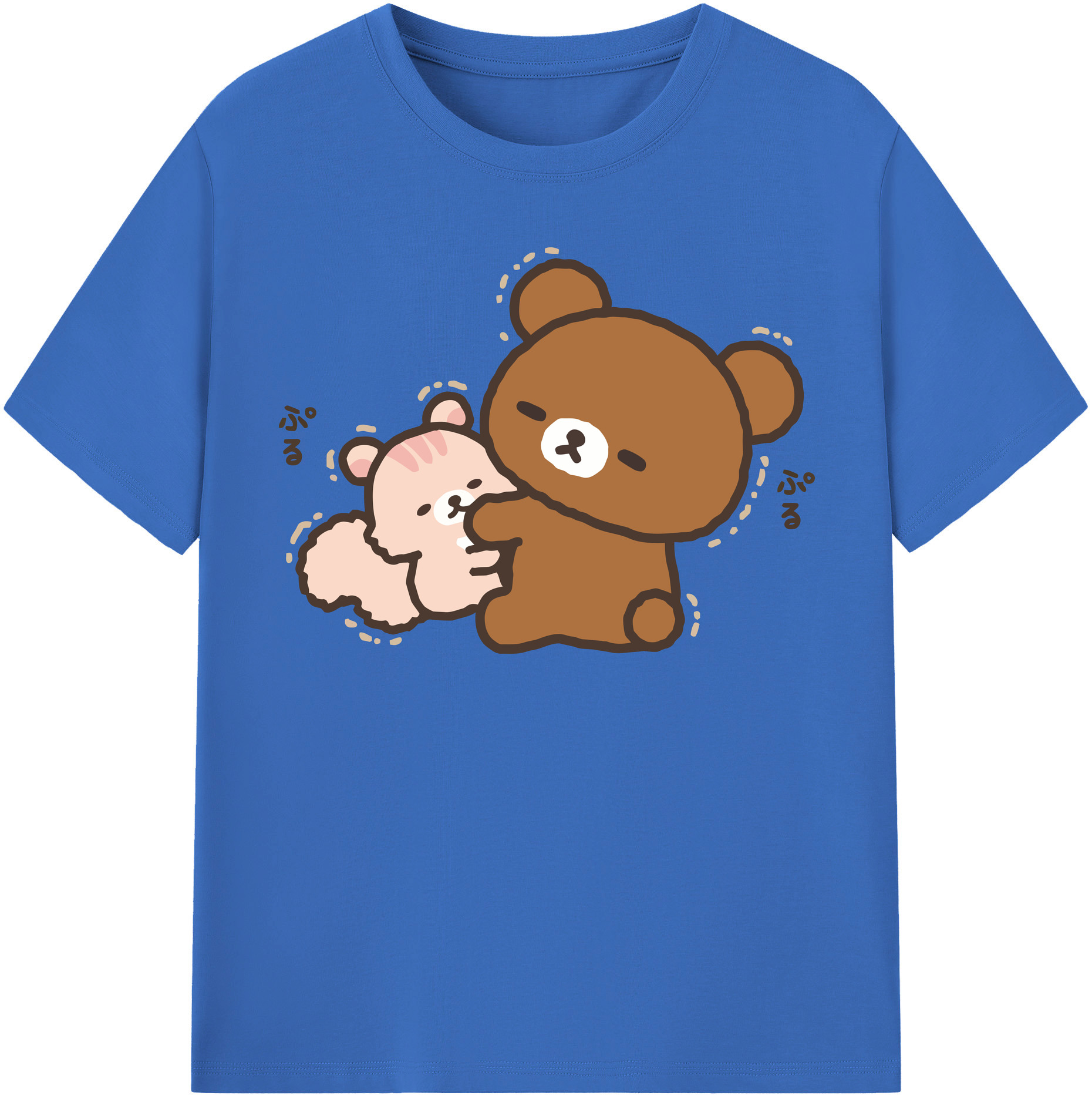 （画像用） リラックマ リラックマ キイロイトリ Rilakkuma Korilakkuma Kiiroitori 綿100％半袖Tシャツ（フロントプリント）