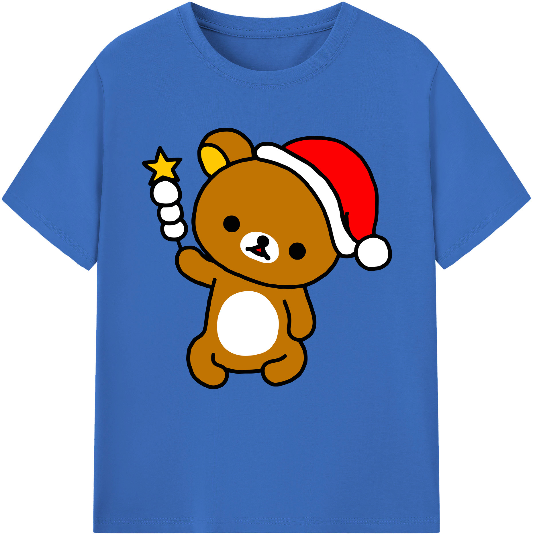 （画像用） リラックマ リラックマ キイロイトリ Rilakkuma Korilakkuma Kiiroitori 綿100％半袖Tシャツ（フロントプリント）