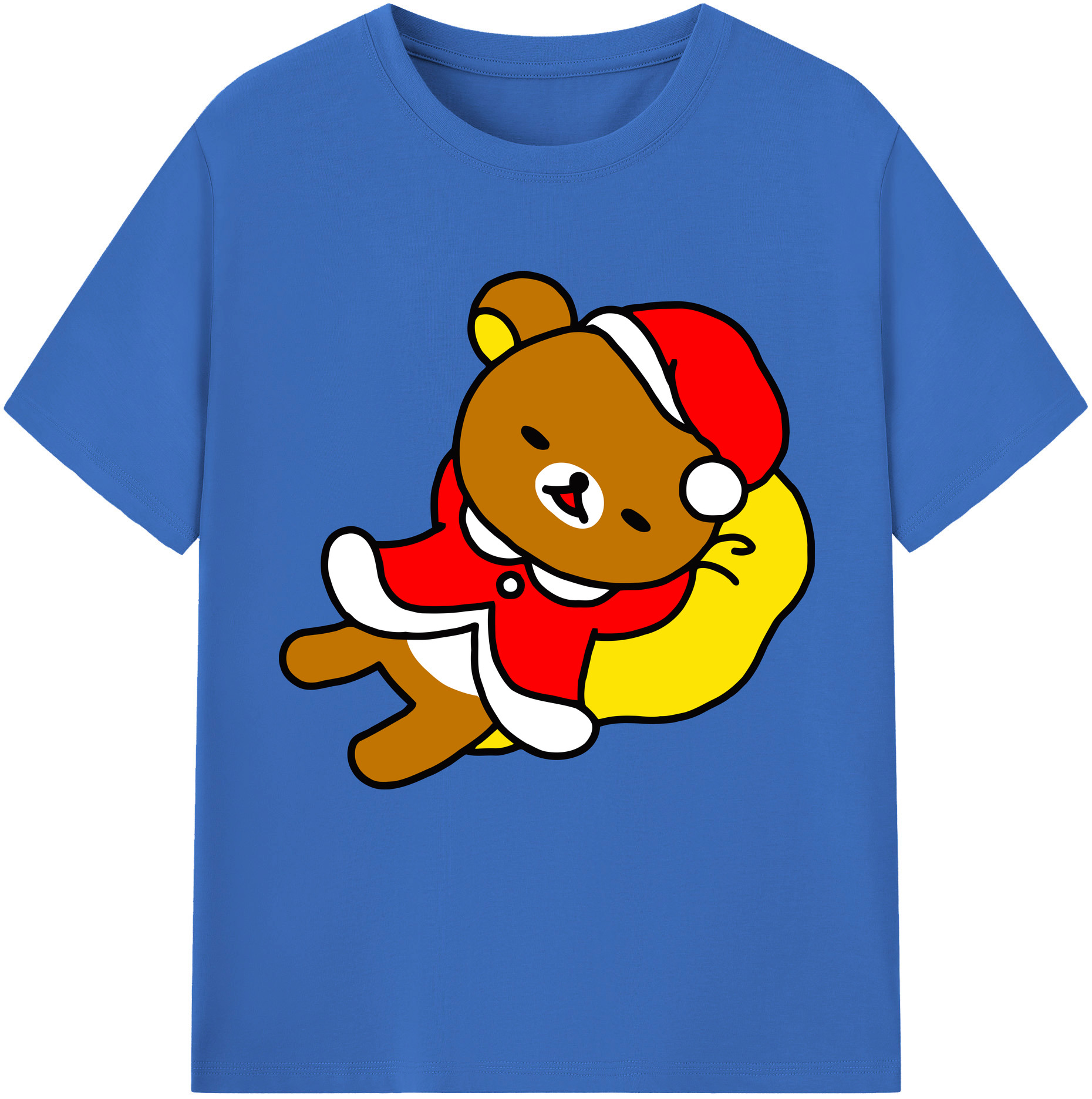 （画像用） リラックマ リラックマ キイロイトリ Rilakkuma Korilakkuma Kiiroitori 綿100％半袖Tシャツ（フロントプリント）