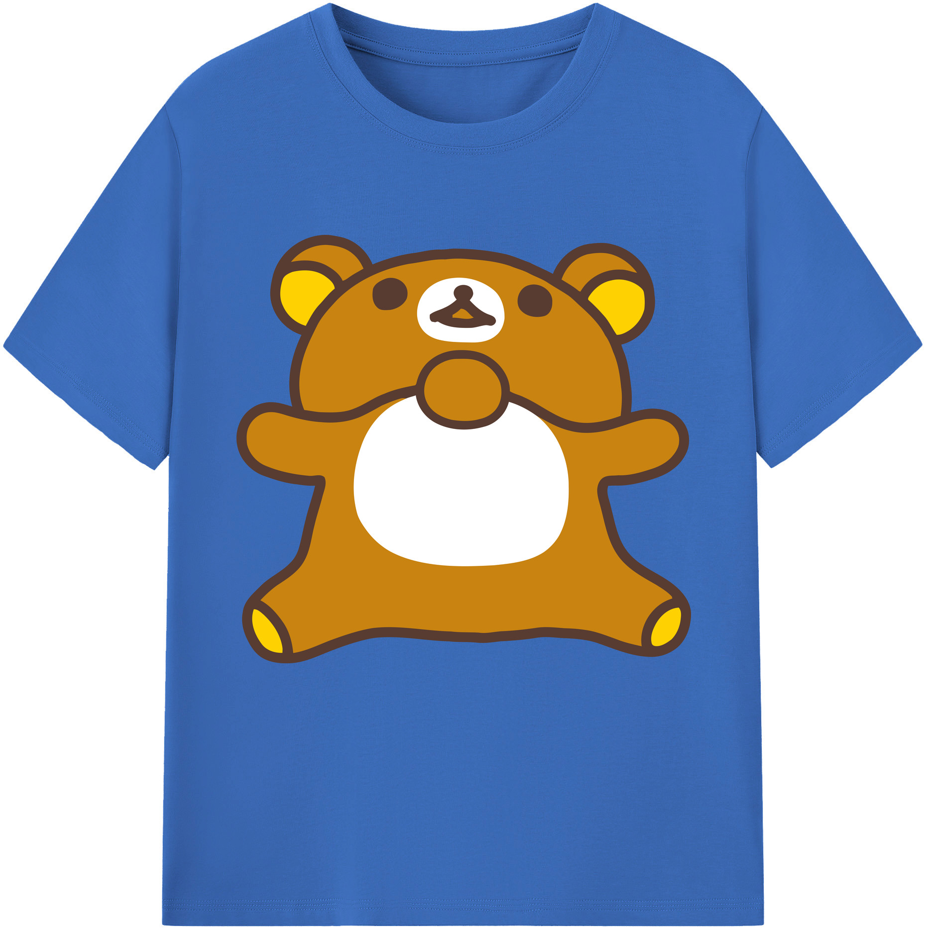 （画像用） リラックマ リラックマ キイロイトリ Rilakkuma Korilakkuma Kiiroitori 綿100％半袖Tシャツ（フロントプリント）