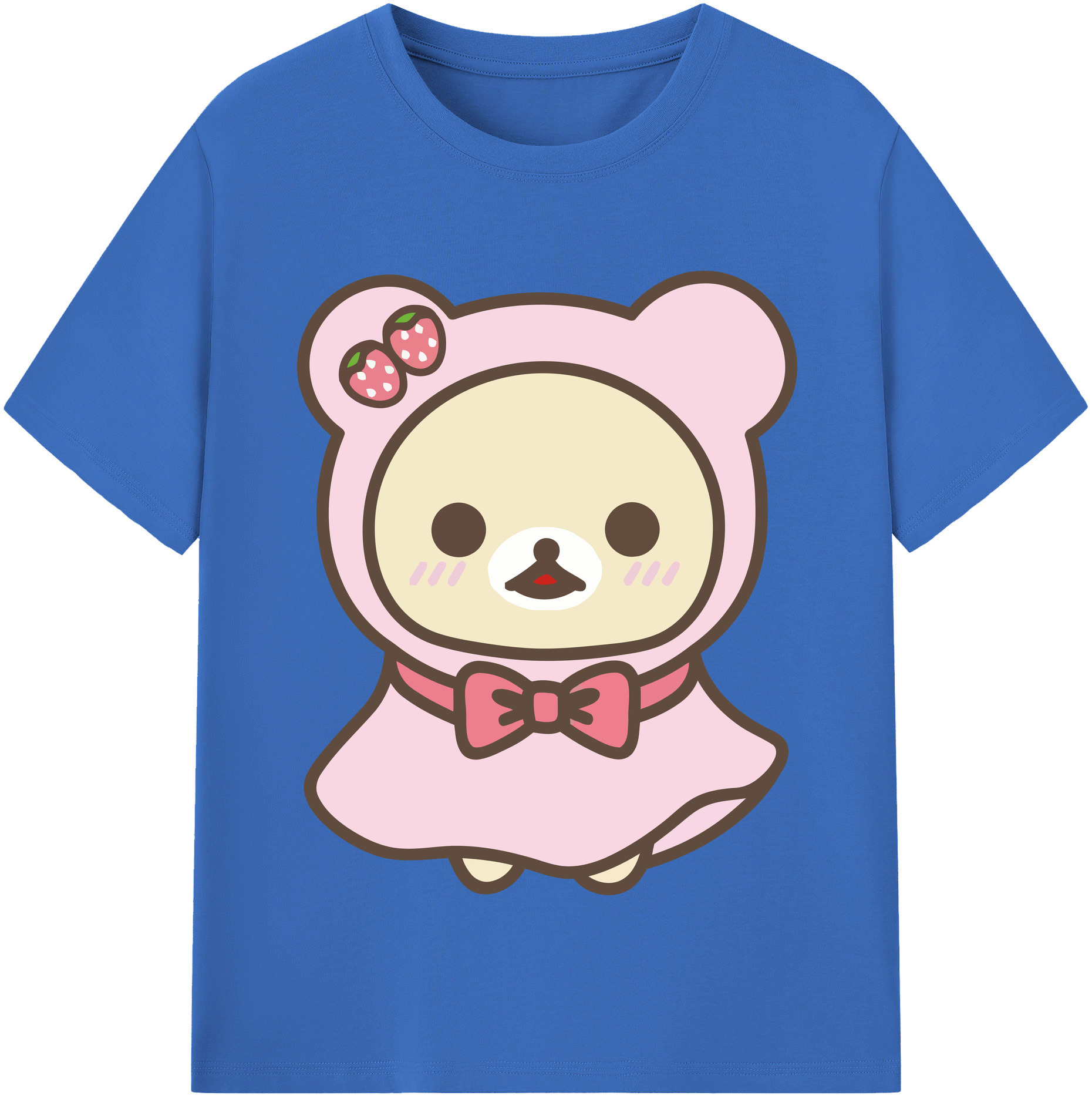 （画像用） リラックマ リラックマ キイロイトリ Rilakkuma Korilakkuma Kiiroitori 綿100％半袖Tシャツ（フロントプリント）