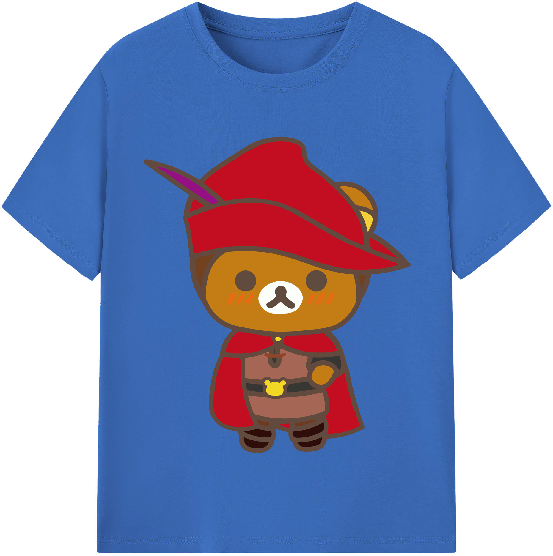 （画像用） リラックマ リラックマ キイロイトリ Rilakkuma Korilakkuma Kiiroitori 綿100％半袖Tシャツ（フロントプリント）