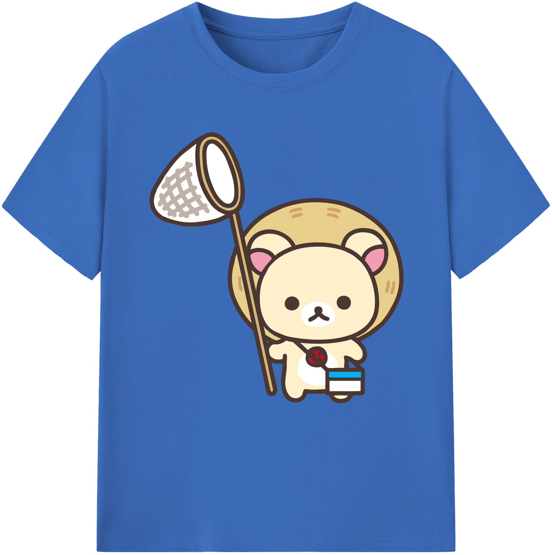 （画像用） リラックマ リラックマ キイロイトリ Rilakkuma Korilakkuma Kiiroitori 綿100％半袖Tシャツ（フロントプリント）