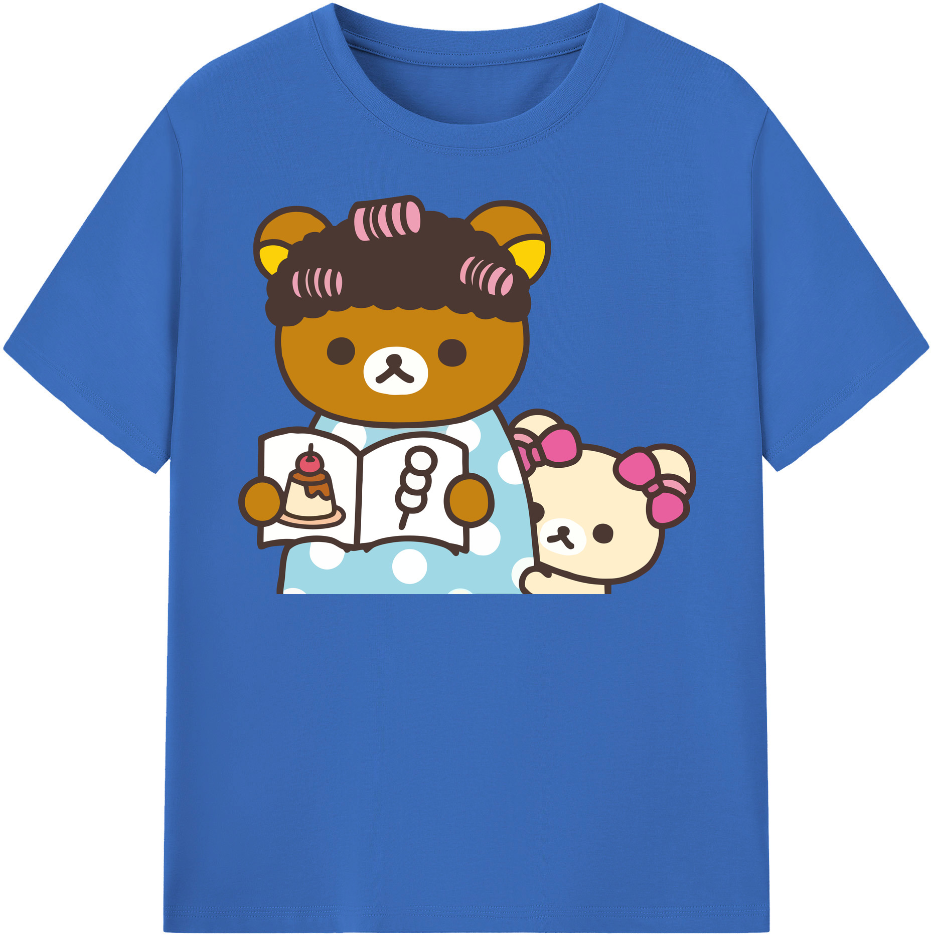 （画像用） リラックマ リラックマ キイロイトリ Rilakkuma Korilakkuma Kiiroitori 綿100％半袖Tシャツ（フロントプリント）