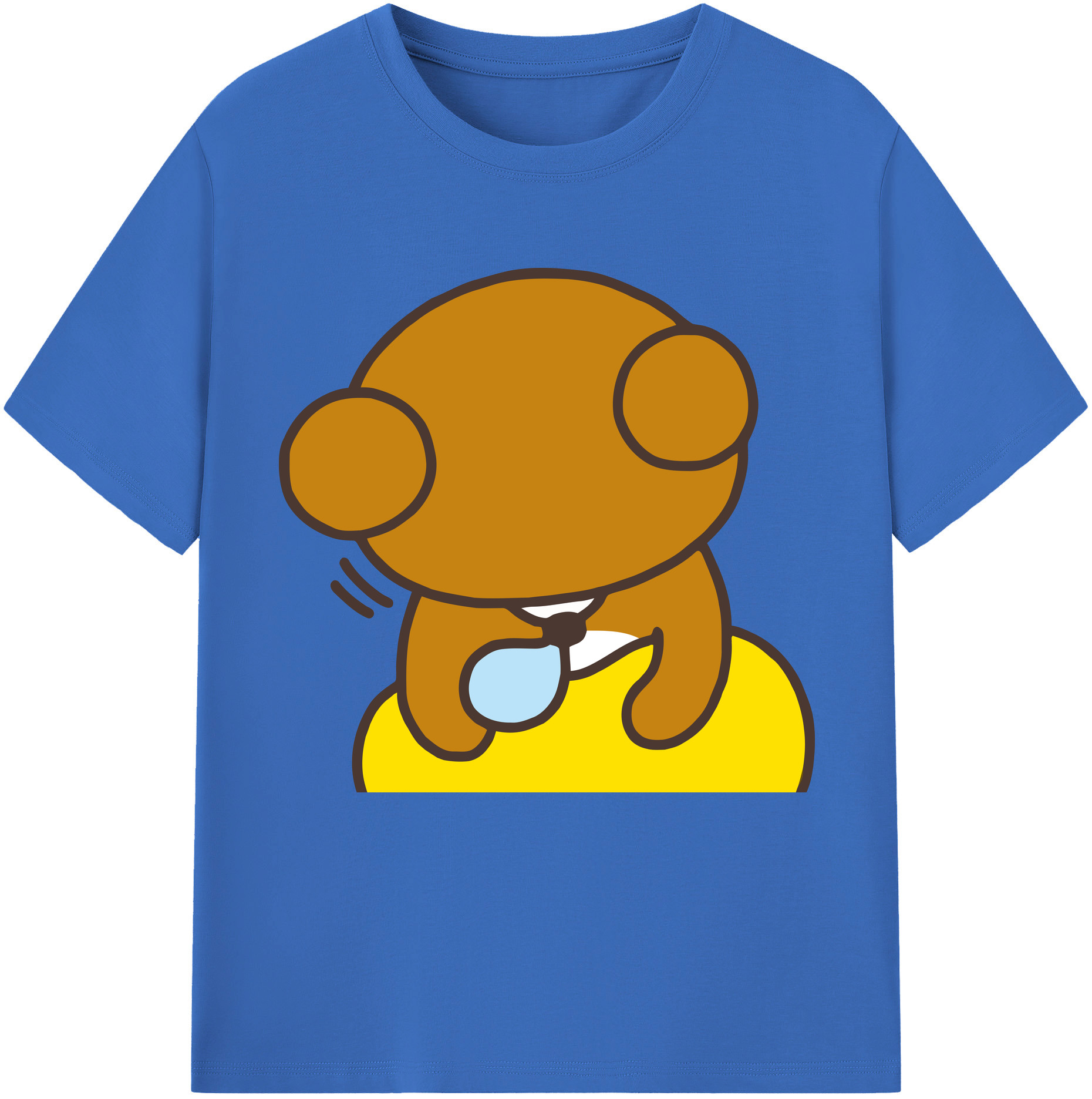 （画像用） リラックマ リラックマ キイロイトリ Rilakkuma Korilakkuma Kiiroitori 綿100％半袖Tシャツ（フロントプリント）