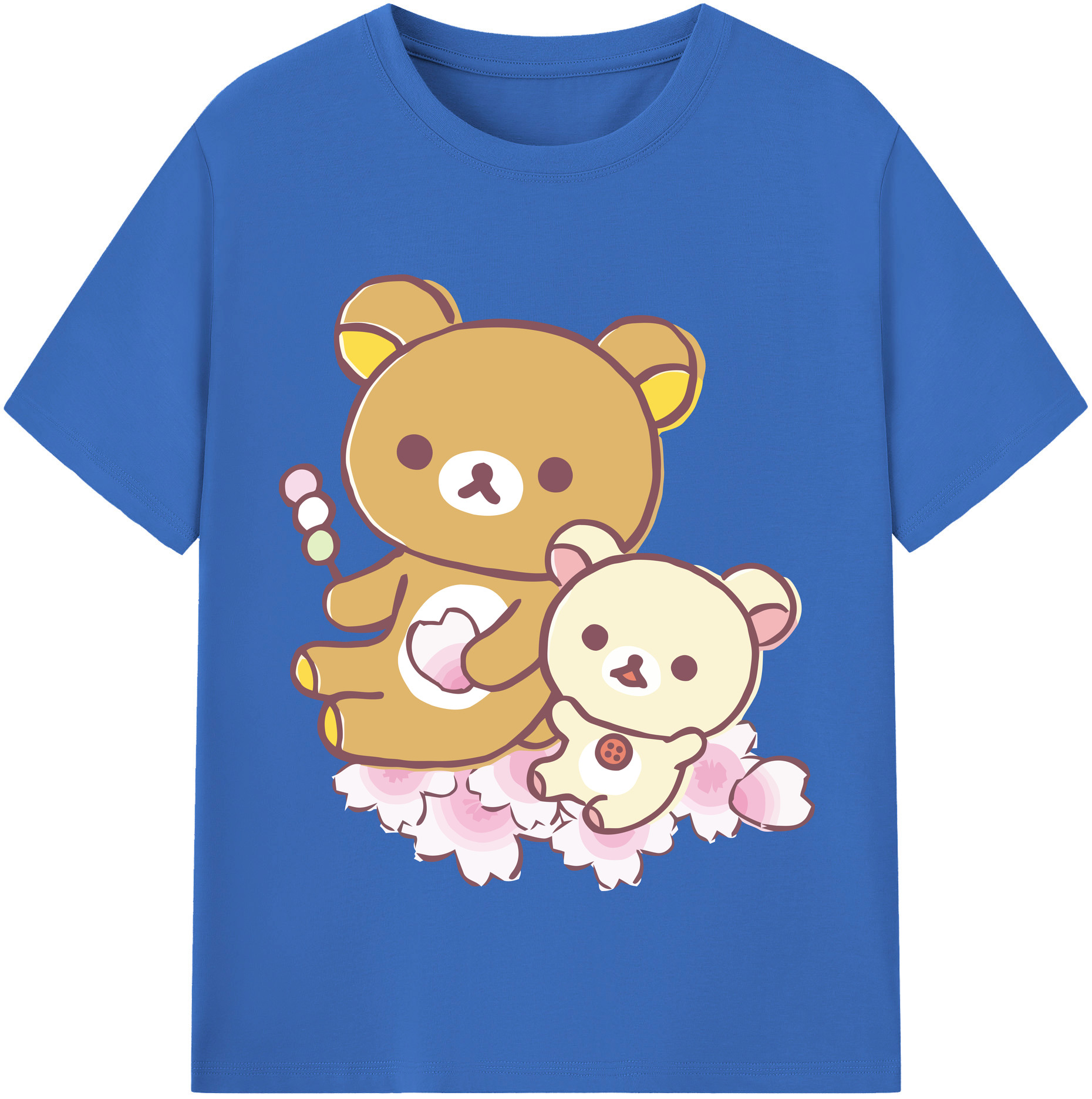 （画像用） リラックマ リラックマ キイロイトリ Rilakkuma Korilakkuma Kiiroitori 綿100％半袖Tシャツ（フロントプリント）