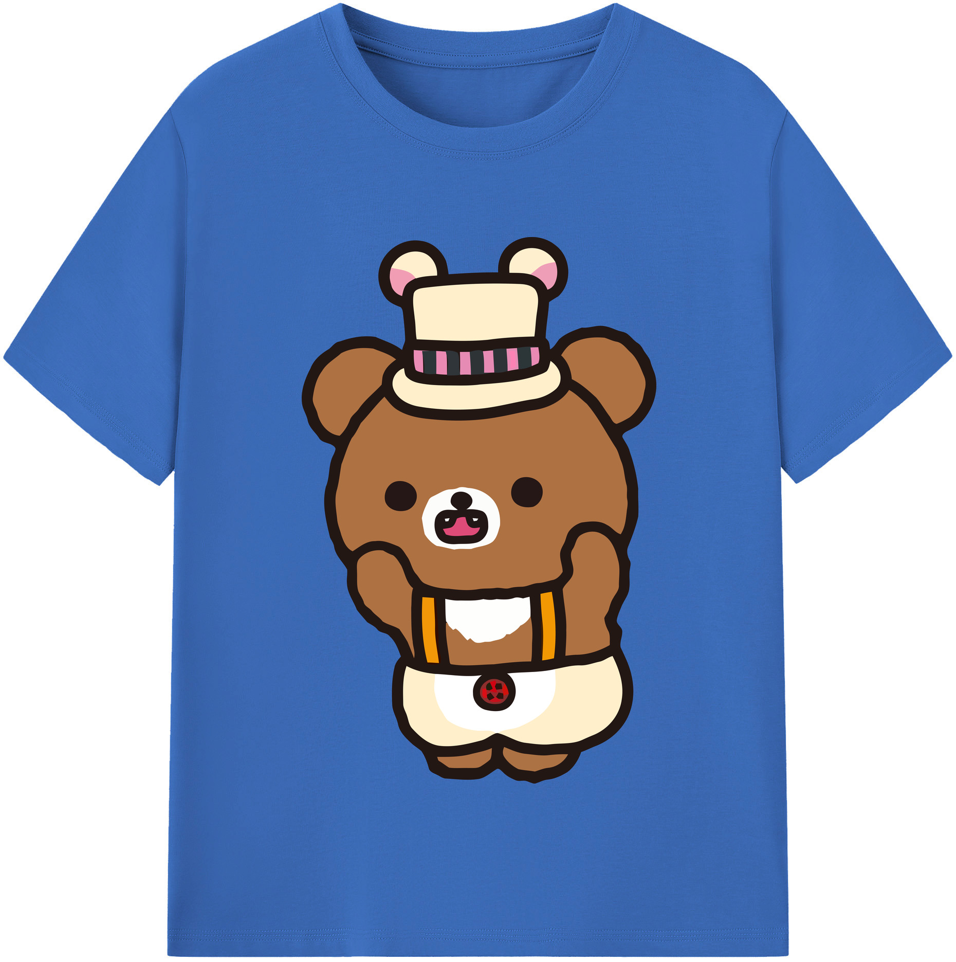 （画像用） リラックマ リラックマ キイロイトリ Rilakkuma Korilakkuma Kiiroitori 綿100％半袖Tシャツ（フロントプリント）