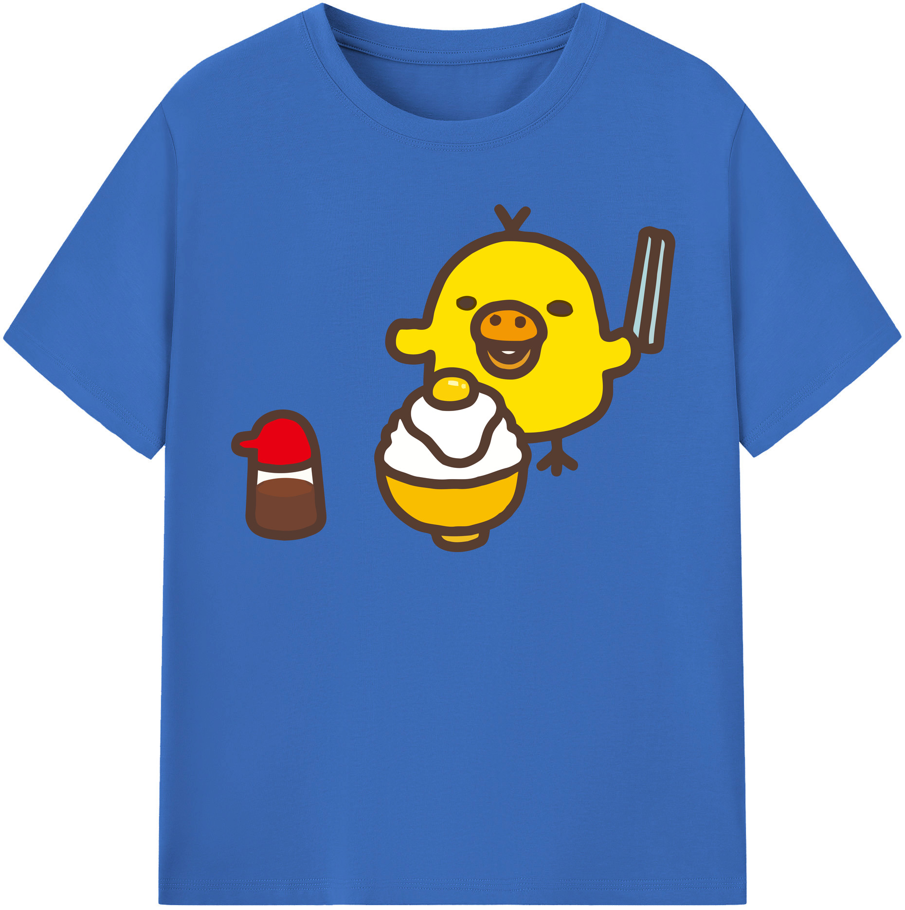 （画像用） リラックマ リラックマ キイロイトリ Rilakkuma Korilakkuma Kiiroitori 綿100％半袖Tシャツ（フロントプリント）