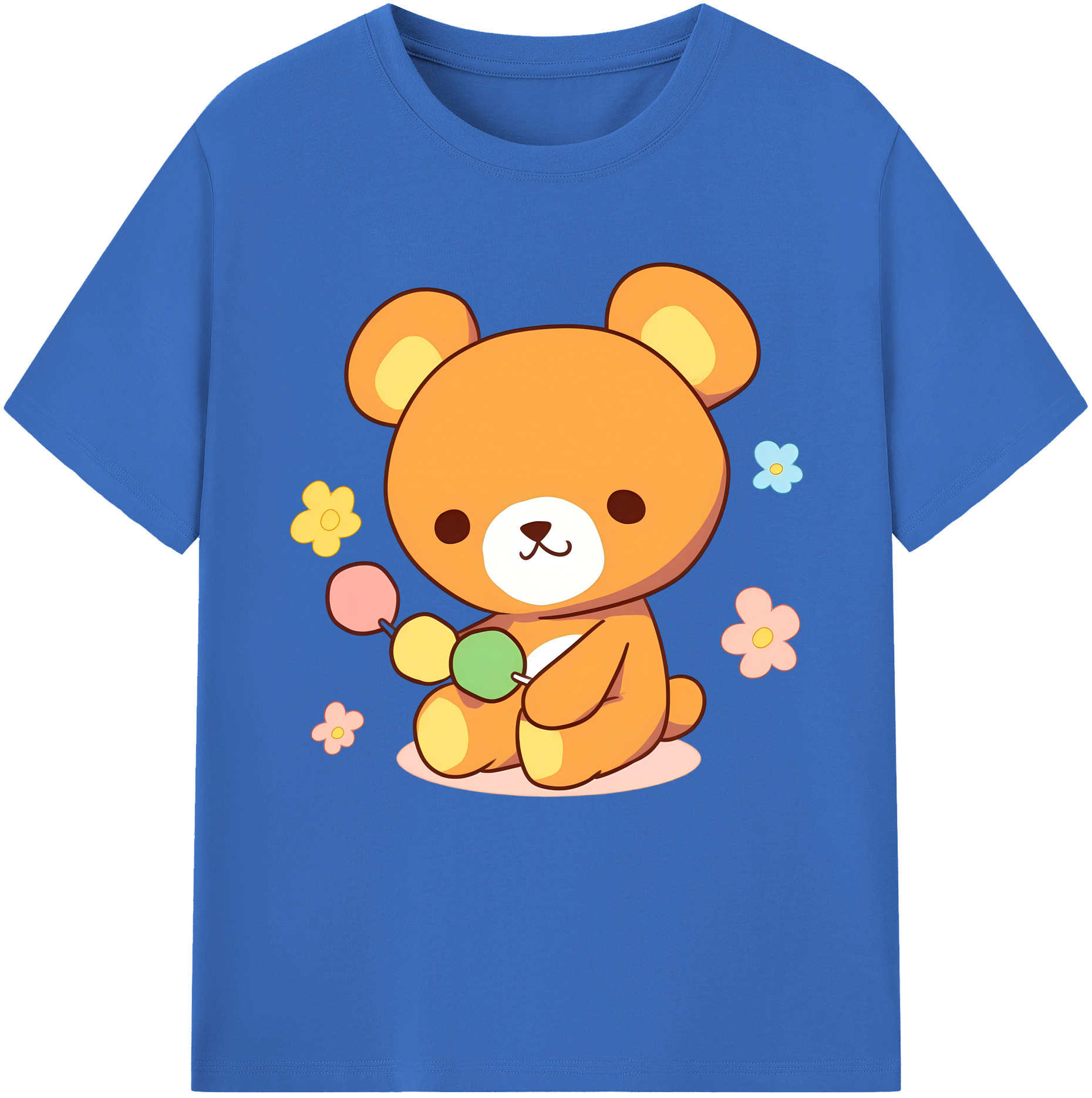 （画像用） リラックマ リラックマ キイロイトリ Rilakkuma Korilakkuma Kiiroitori 綿100％半袖Tシャツ（フロントプリント）