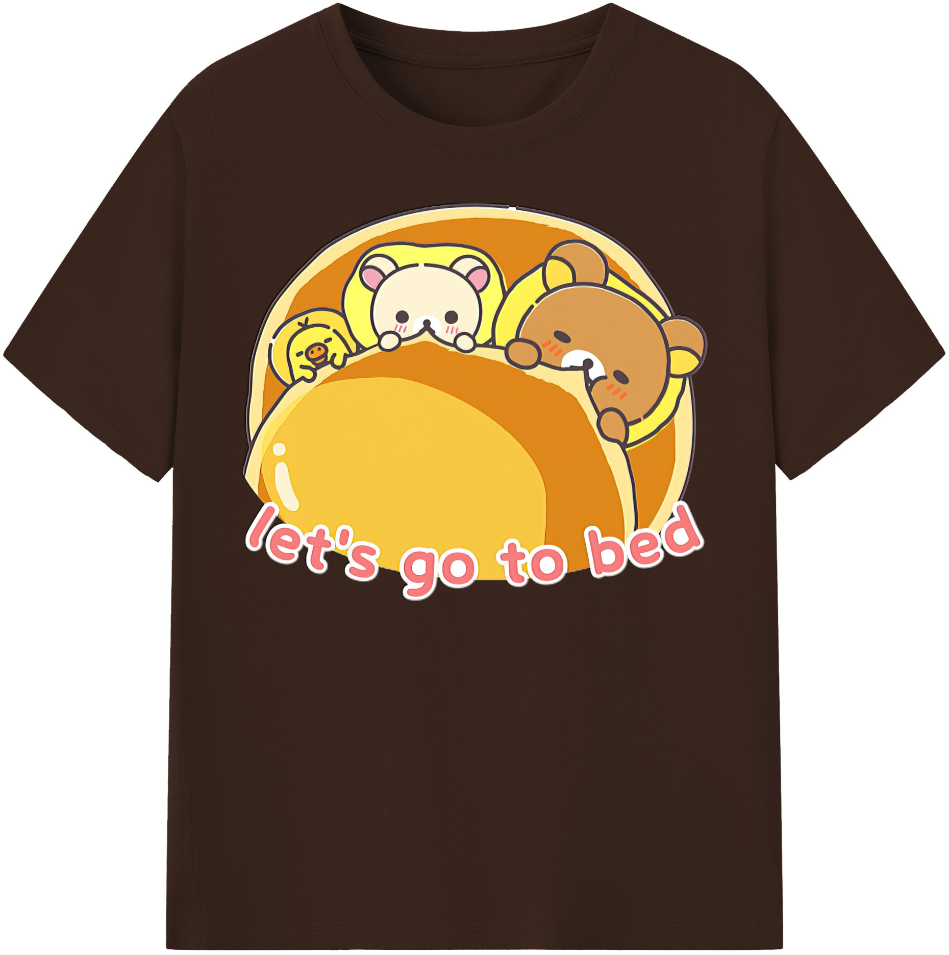 （画像用） リラックマ リラックマ キイロイトリ Rilakkuma Korilakkuma Kiiroitori 綿100％半袖Tシャツ（フロントプリント）