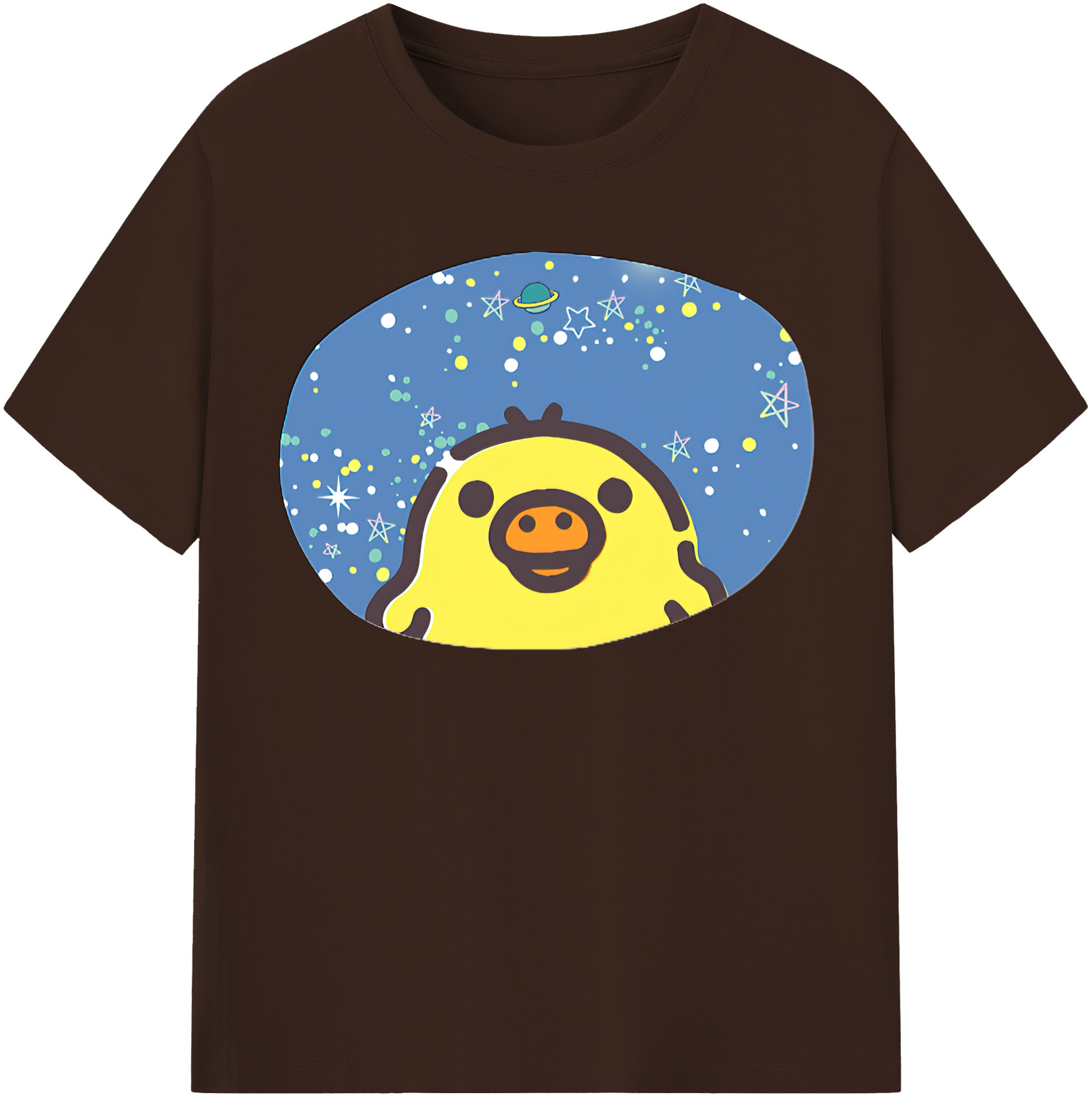 （画像用） リラックマ リラックマ キイロイトリ Rilakkuma Korilakkuma Kiiroitori 綿100％半袖Tシャツ（フロントプリント）