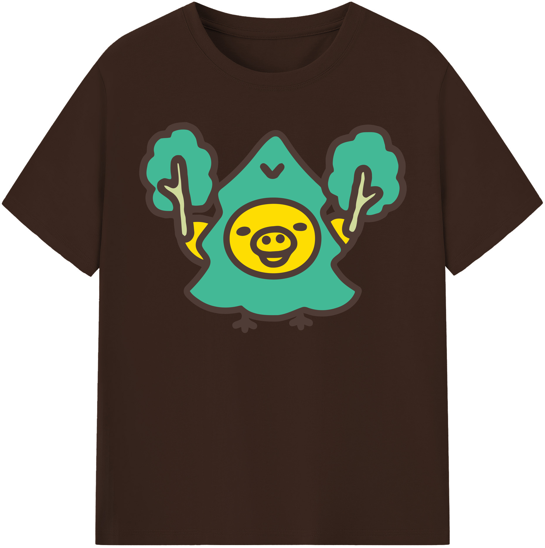（画像用） リラックマ リラックマ キイロイトリ Rilakkuma Korilakkuma Kiiroitori 綿100％半袖Tシャツ（フロントプリント）