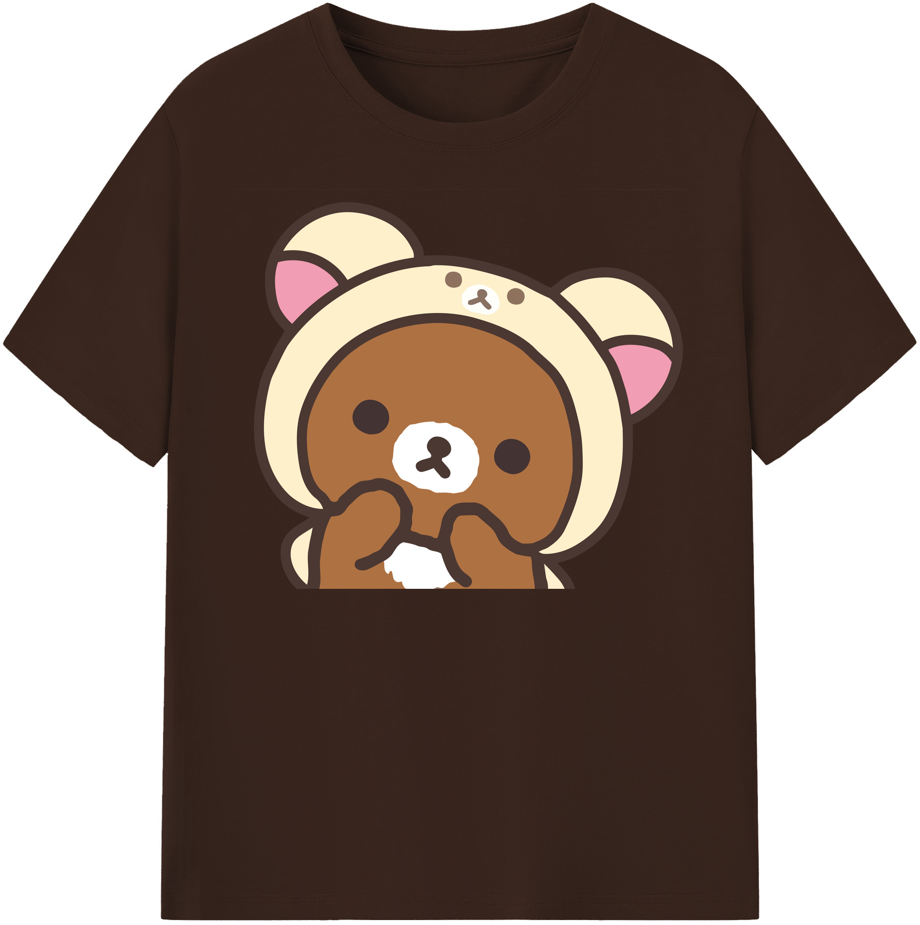 （画像用） リラックマ リラックマ キイロイトリ Rilakkuma Korilakkuma Kiiroitori 綿100％半袖Tシャツ（フロントプリント）