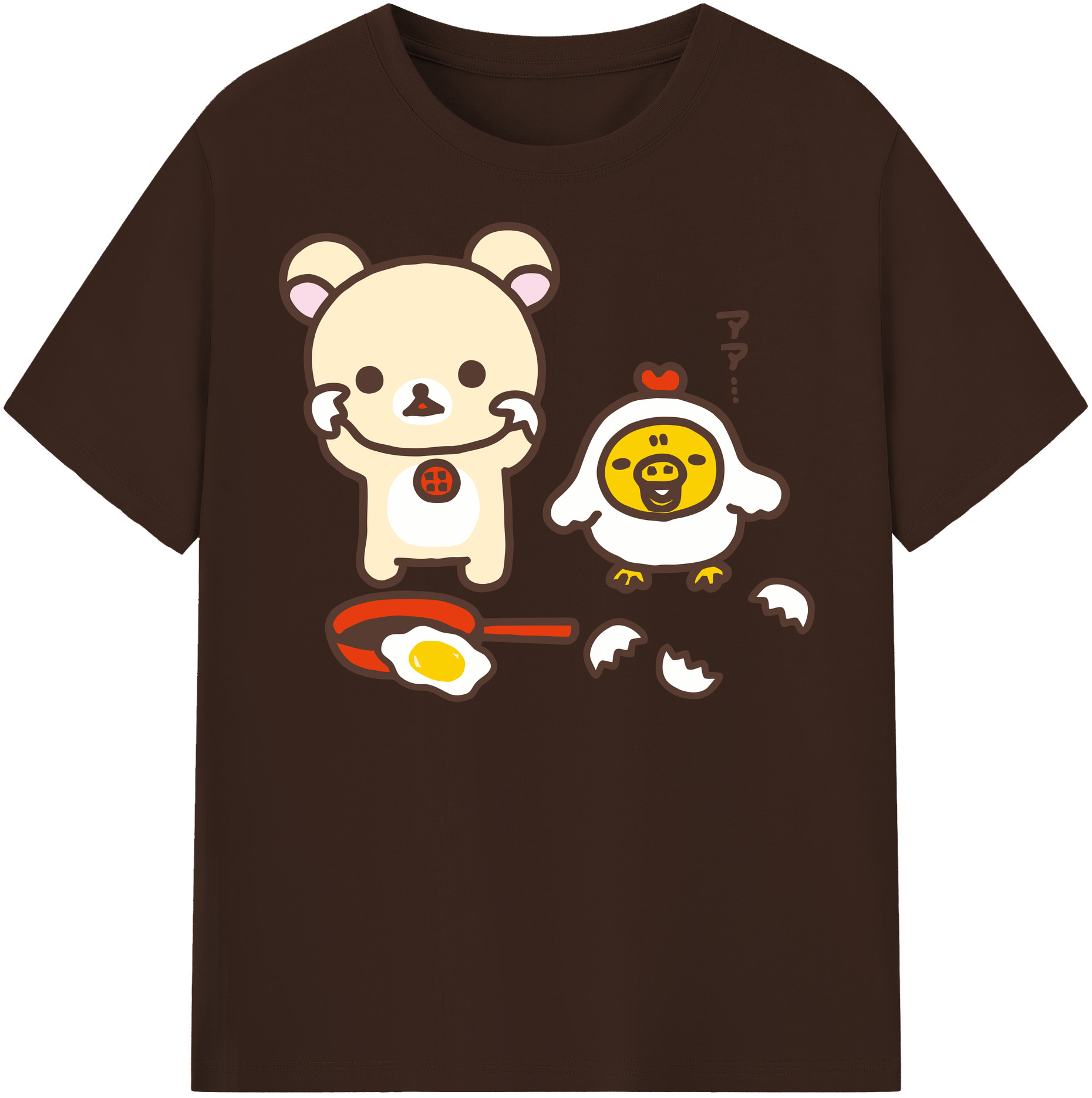 （画像用） リラックマ リラックマ キイロイトリ Rilakkuma Korilakkuma Kiiroitori 綿100％半袖Tシャツ（フロントプリント）