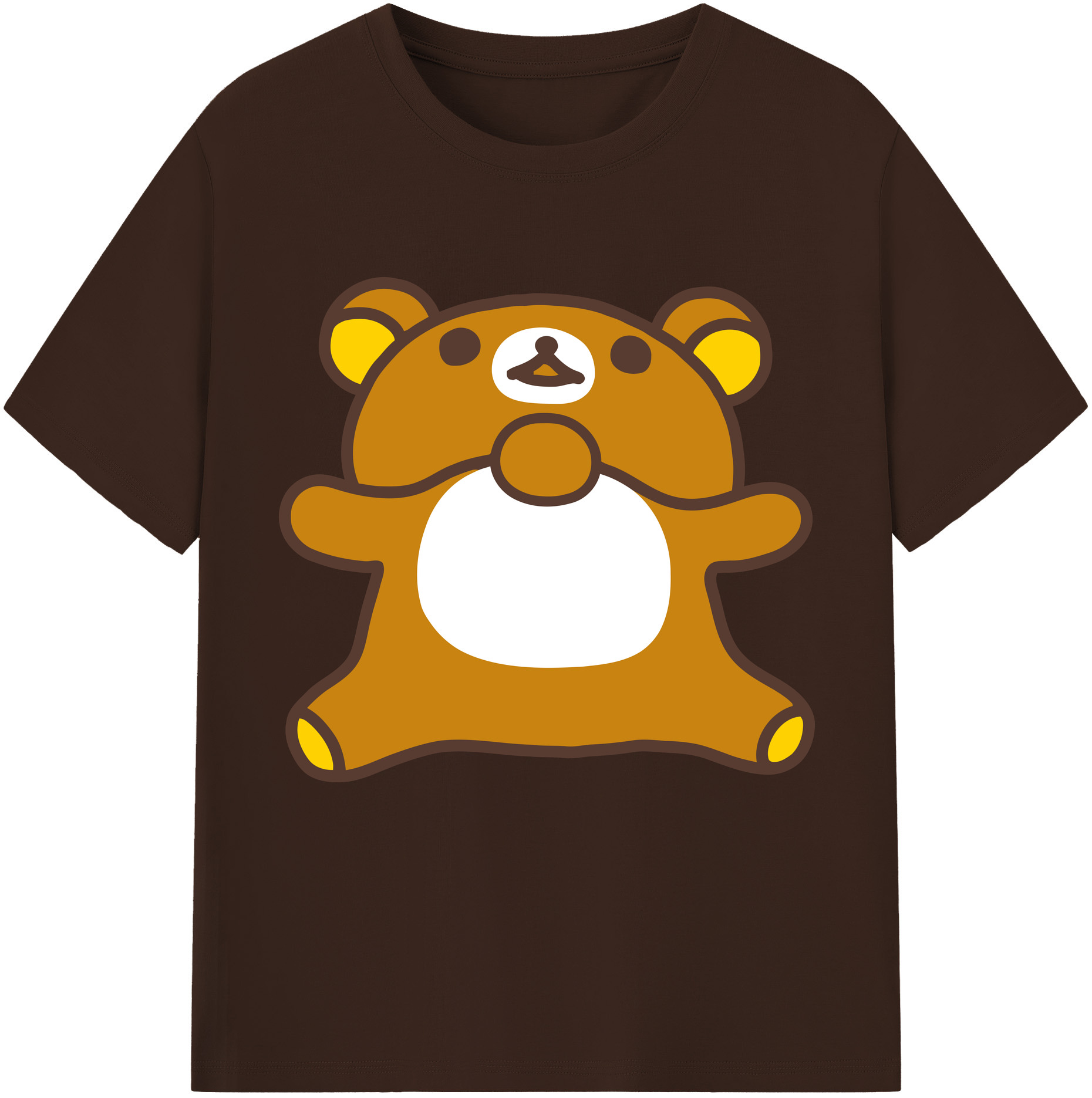 （画像用） リラックマ リラックマ キイロイトリ Rilakkuma Korilakkuma Kiiroitori 綿100％半袖Tシャツ（フロントプリント）