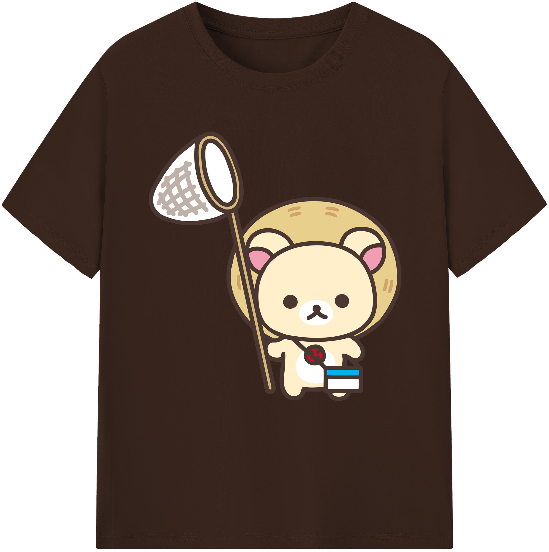 （画像用） リラックマ リラックマ キイロイトリ Rilakkuma Korilakkuma Kiiroitori 綿100％半袖Tシャツ（フロントプリント）