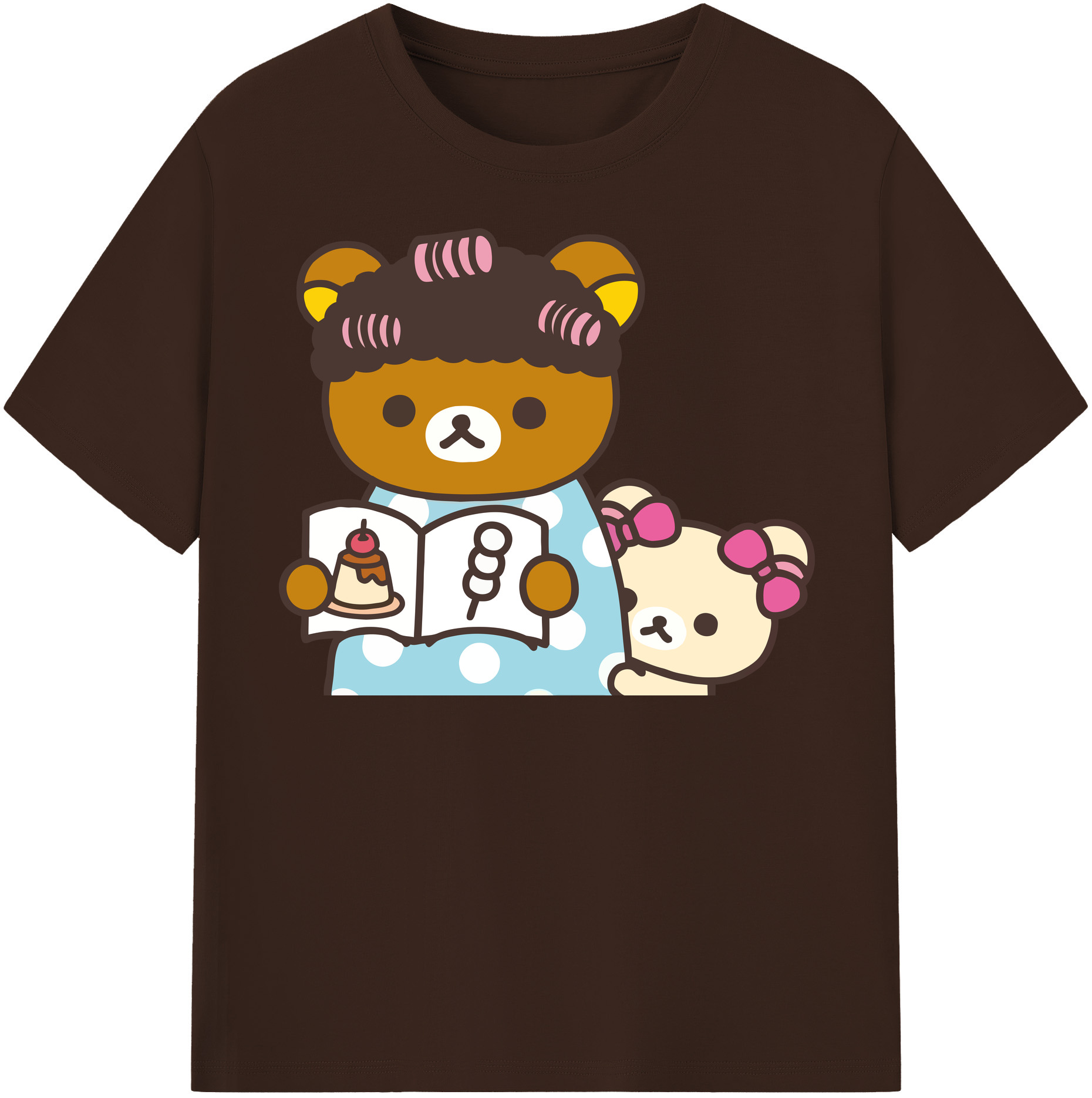 （画像用） リラックマ リラックマ キイロイトリ Rilakkuma Korilakkuma Kiiroitori 綿100％半袖Tシャツ（フロントプリント）