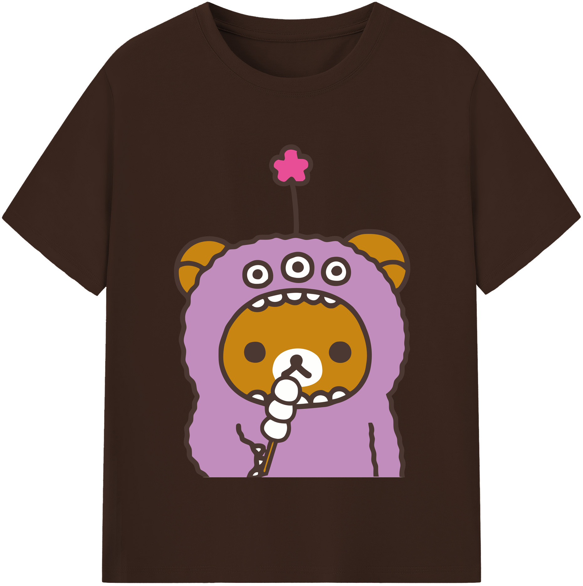（画像用） リラックマ リラックマ キイロイトリ Rilakkuma Korilakkuma Kiiroitori 綿100％半袖Tシャツ（フロントプリント）