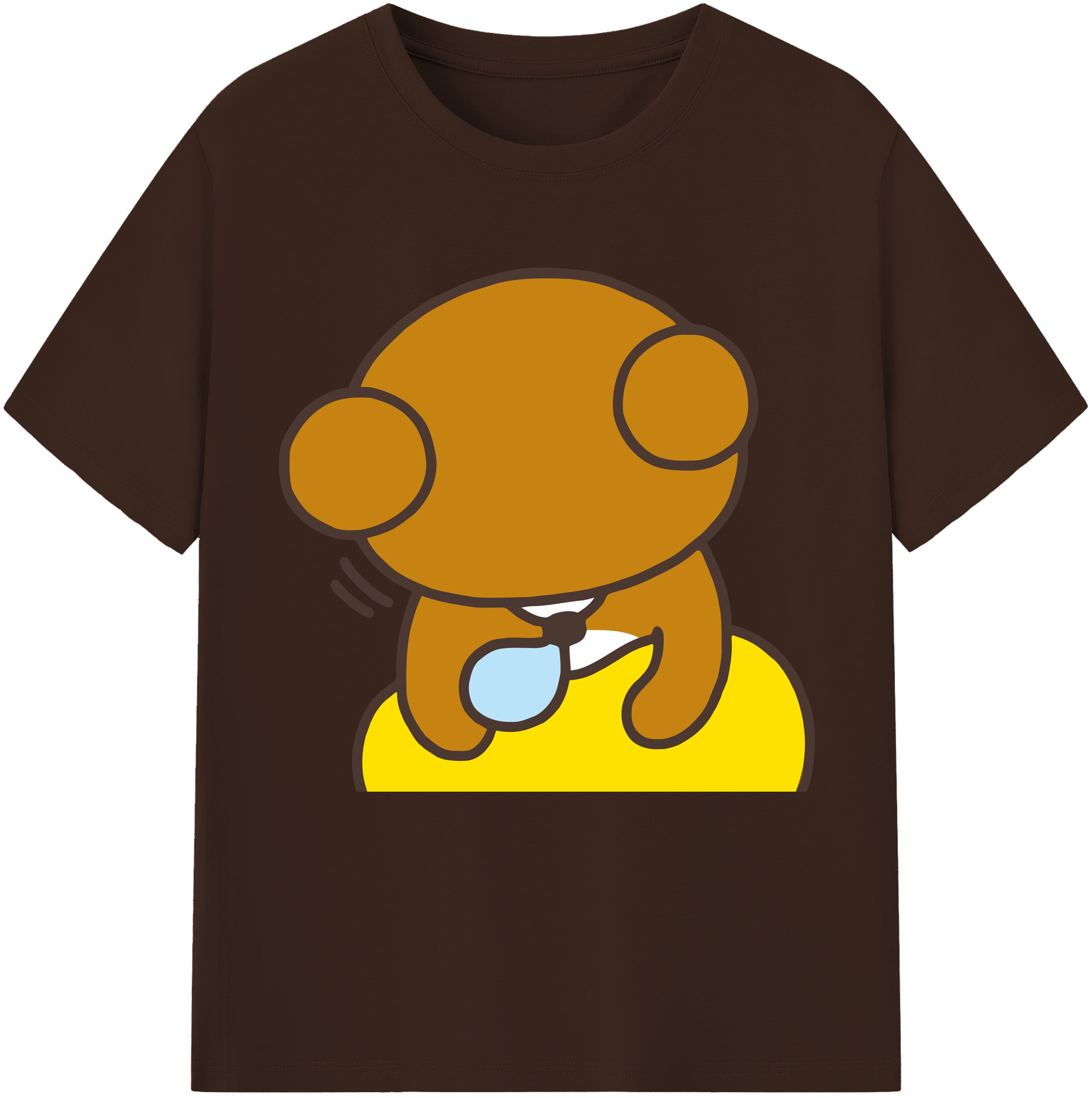 （画像用） リラックマ リラックマ キイロイトリ Rilakkuma Korilakkuma Kiiroitori 綿100％半袖Tシャツ（フロントプリント）