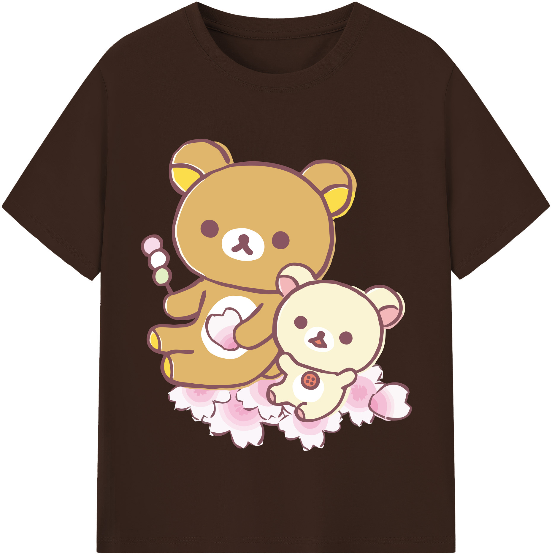（画像用） リラックマ リラックマ キイロイトリ Rilakkuma Korilakkuma Kiiroitori 綿100％半袖Tシャツ（フロントプリント）