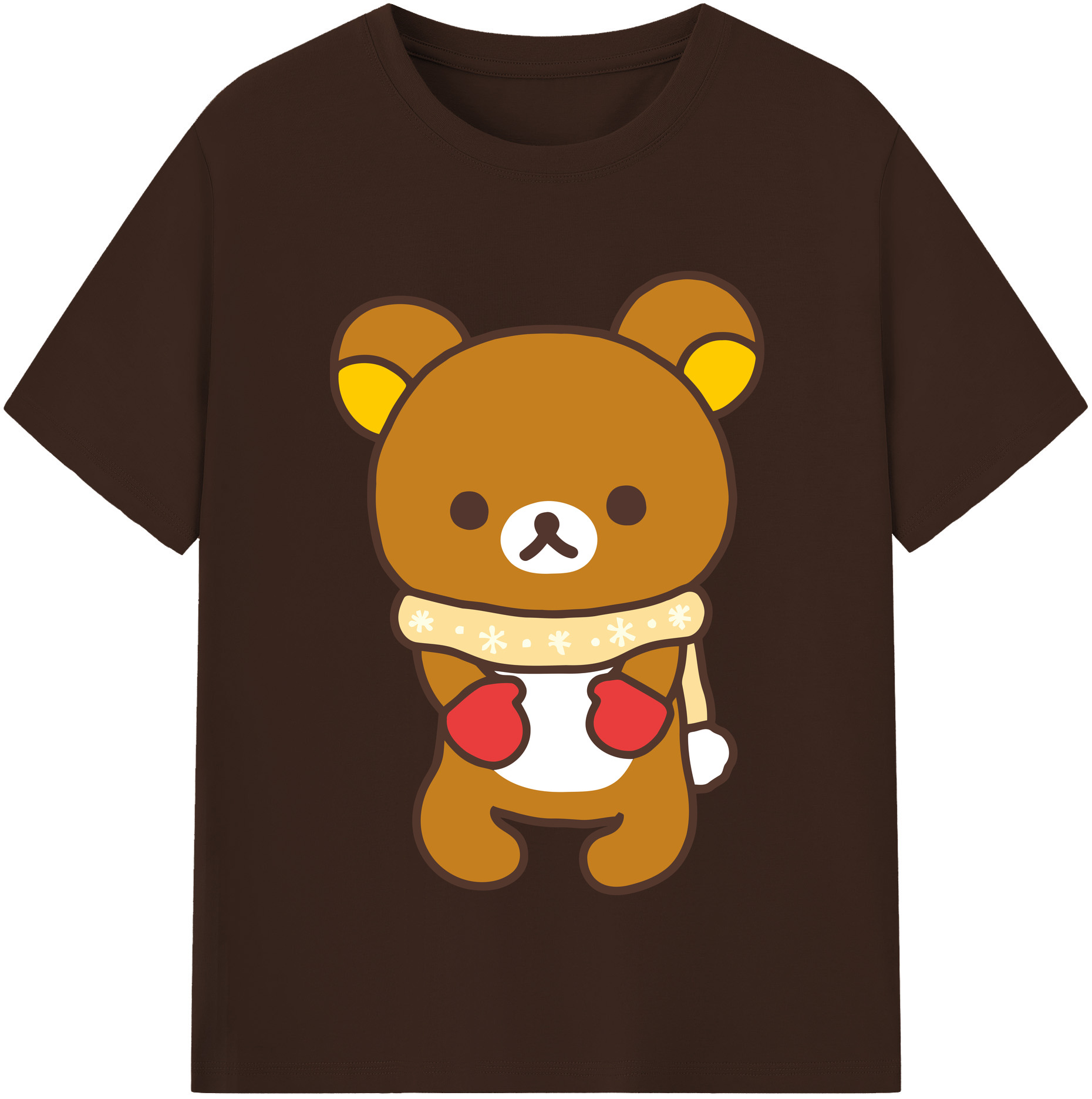 （画像用） リラックマ リラックマ キイロイトリ Rilakkuma Korilakkuma Kiiroitori 綿100％半袖Tシャツ（フロントプリント）