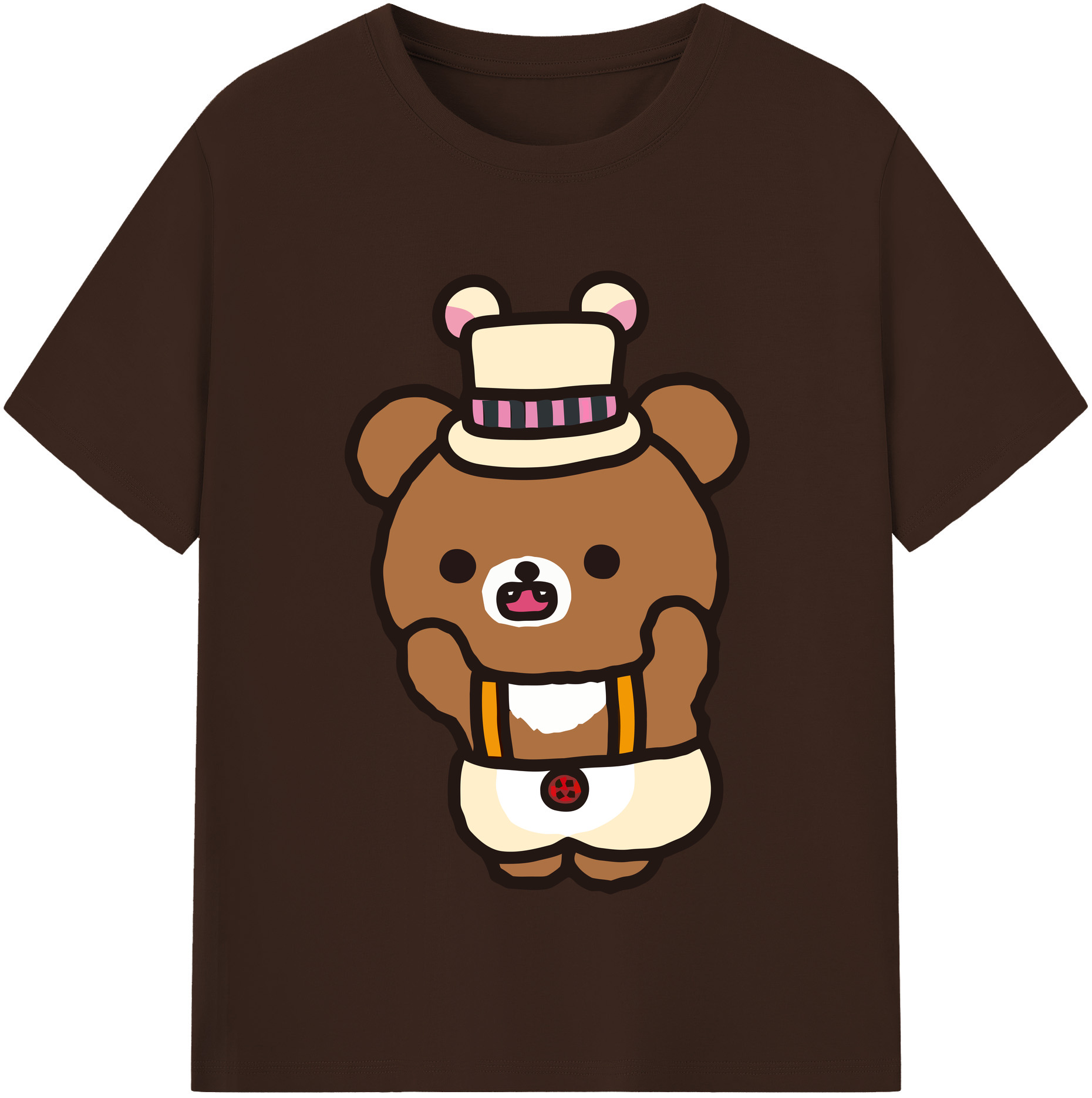 （画像用） リラックマ リラックマ キイロイトリ Rilakkuma Korilakkuma Kiiroitori 綿100％半袖Tシャツ（フロントプリント）